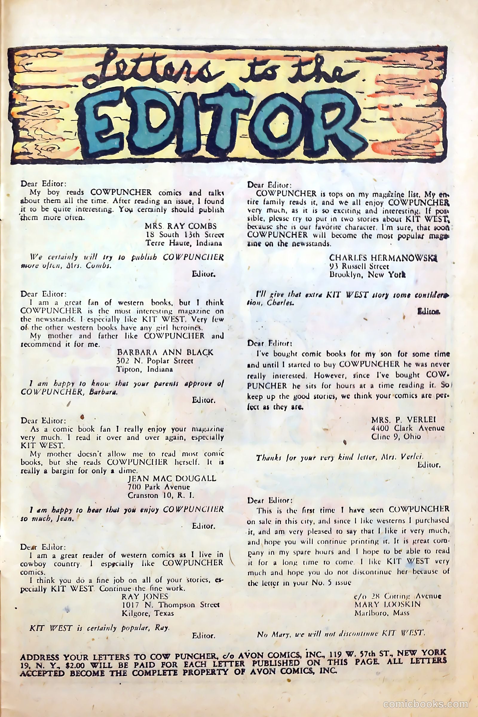 Cow Puncher Comics #7 (1949) — page 33 of 36