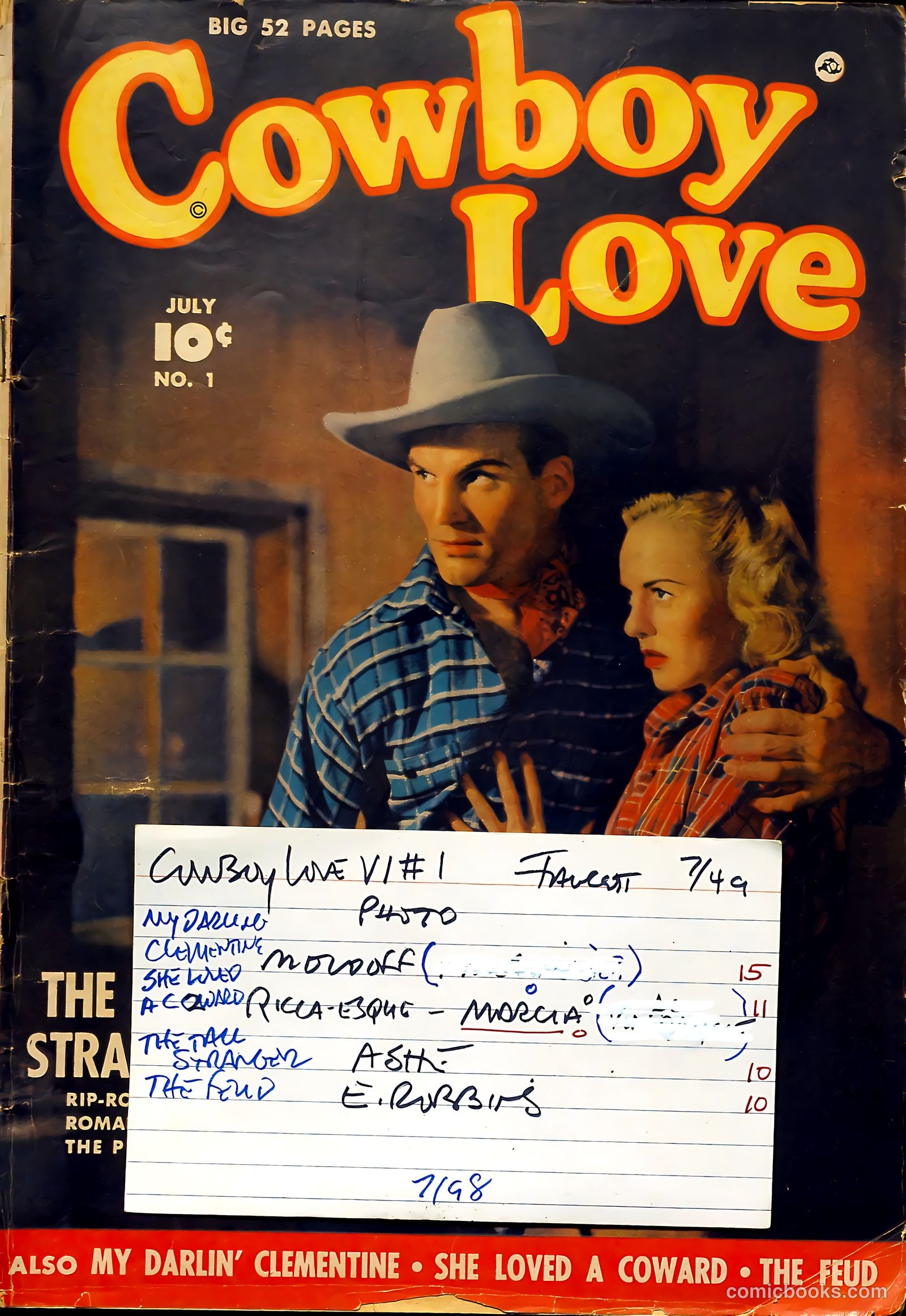 Cowboy Love #1 (1949) — page 53 of 53