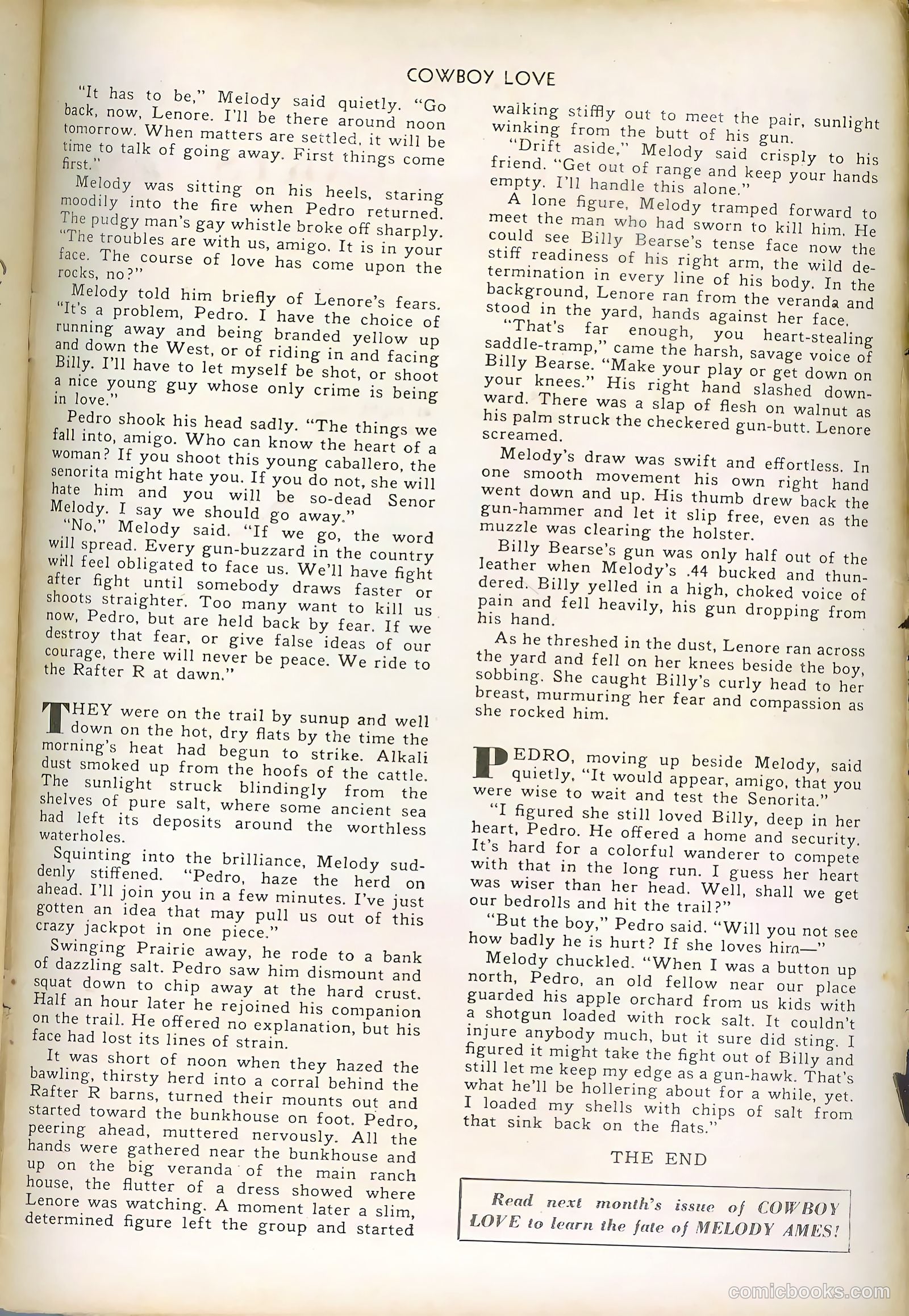 Cowboy Love #11 (1951) — page 35 of 36