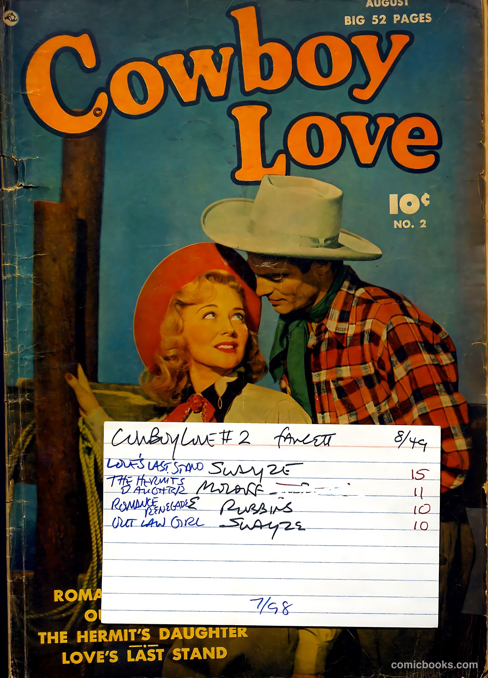 Cowboy Love #2 (1949) — page 53 of 53