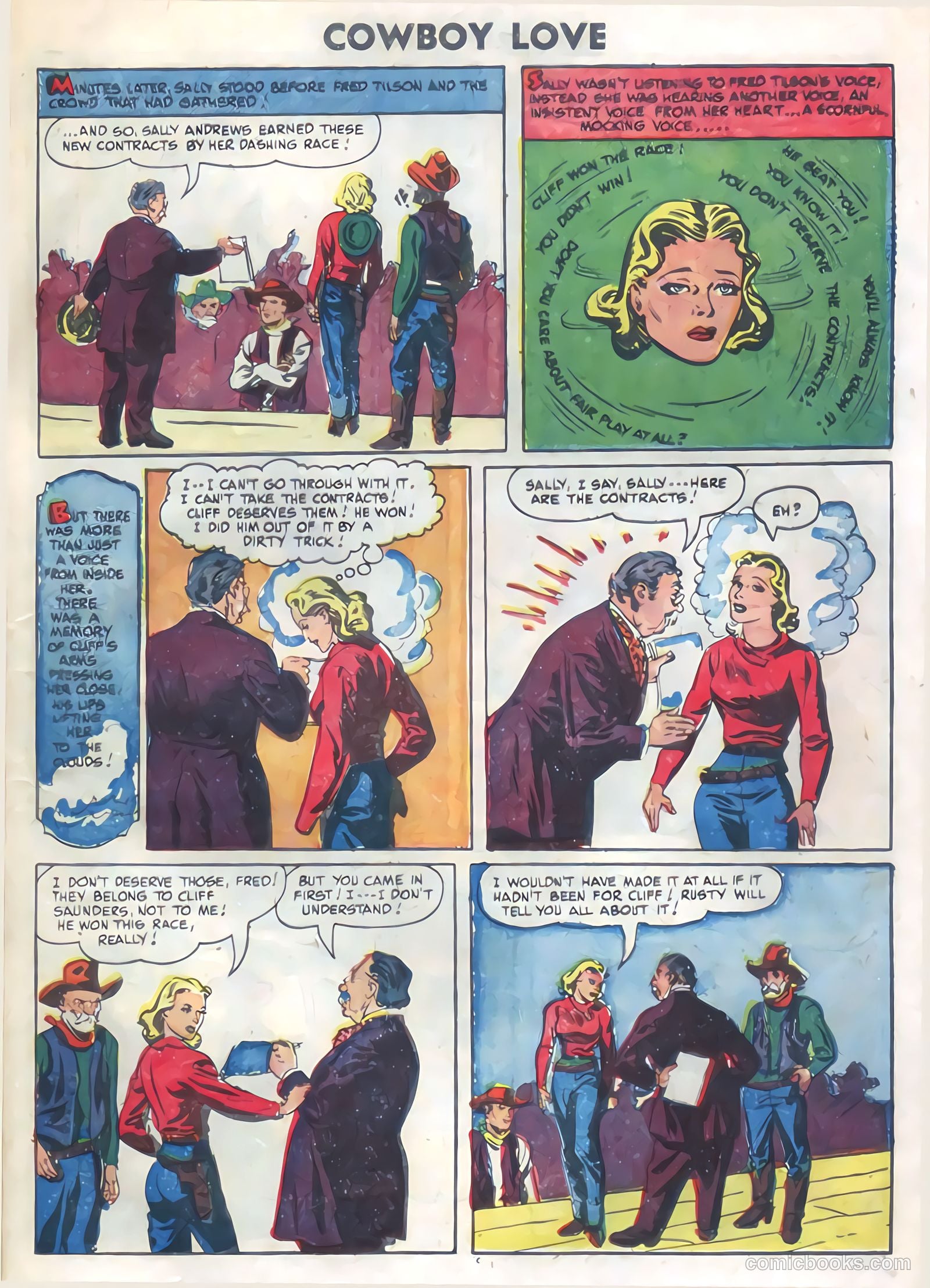 Cowboy Love #30 (1955) — page 17 of 36
