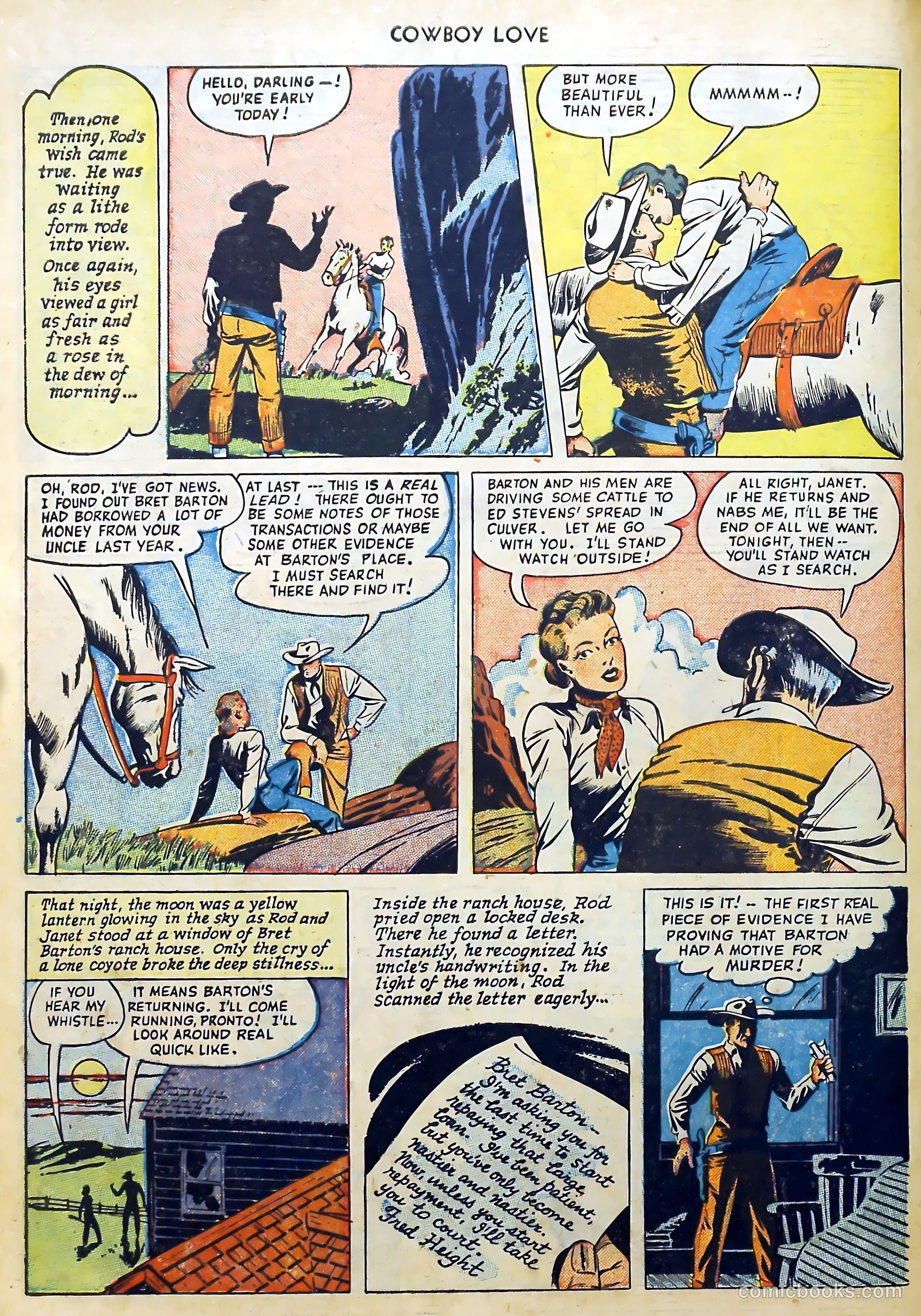 Cowboy Love #9 (1950) — page 34 of 52