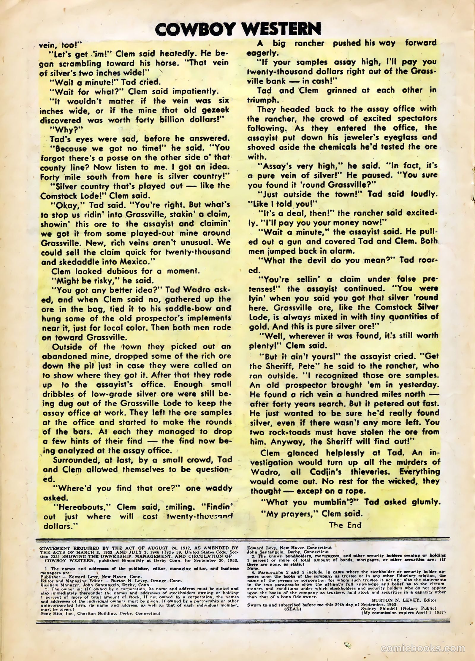Cowboy Western #49 (1954) — page 20 of 36
