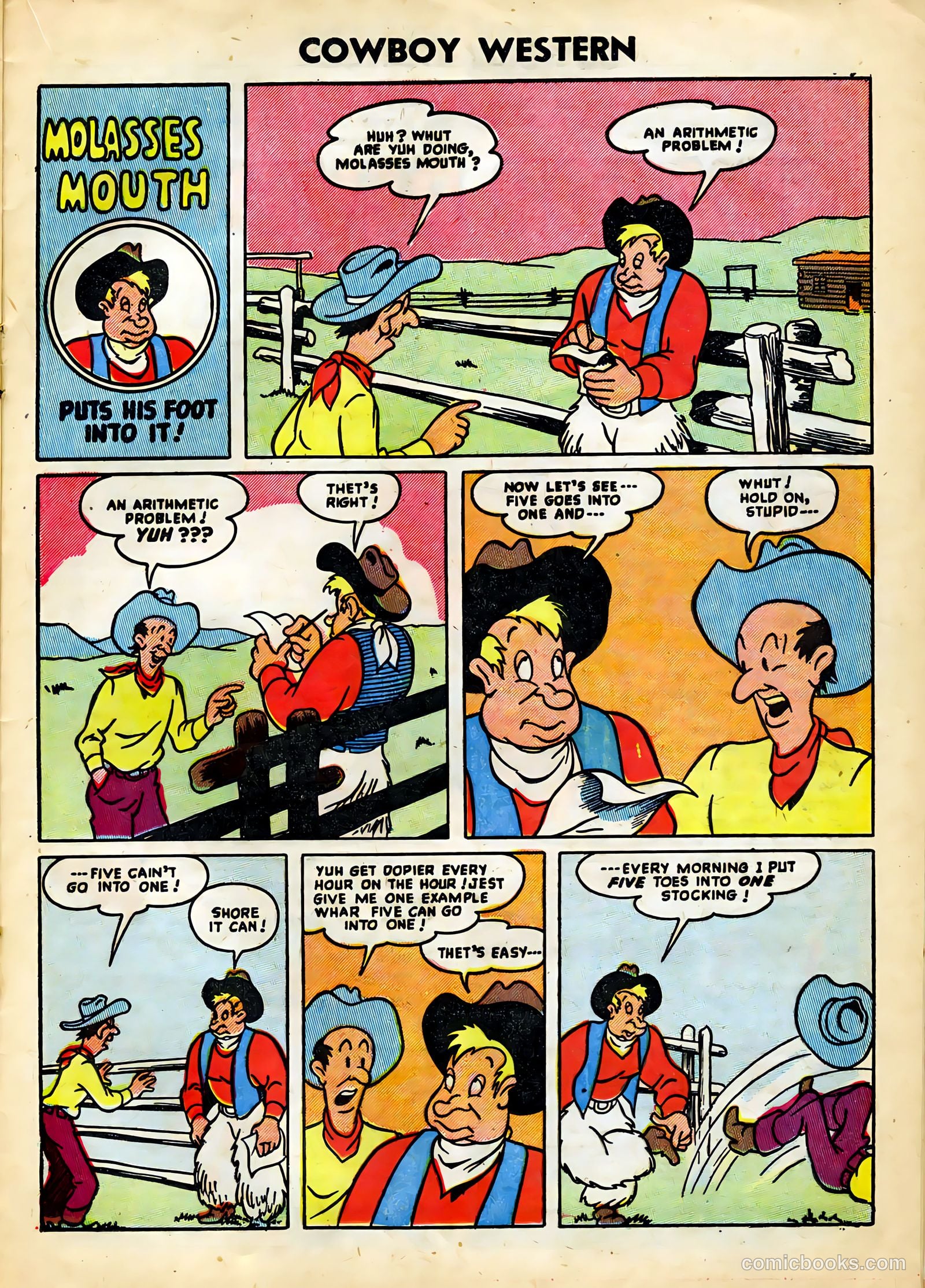 Cowboy Western #49 (1954) — page 21 of 36
