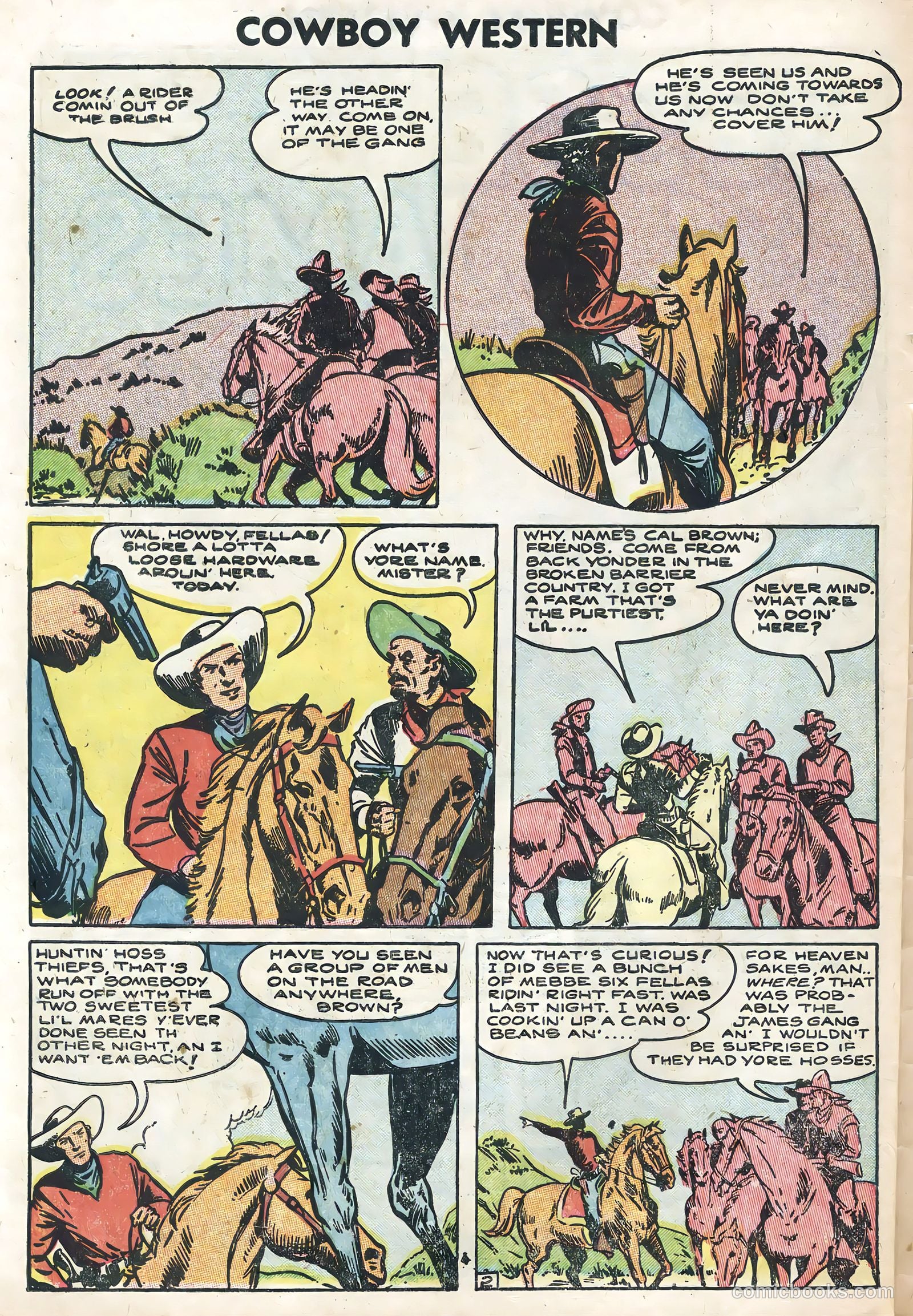 Cowboy Western #50 (1954) — page 30 of 36
