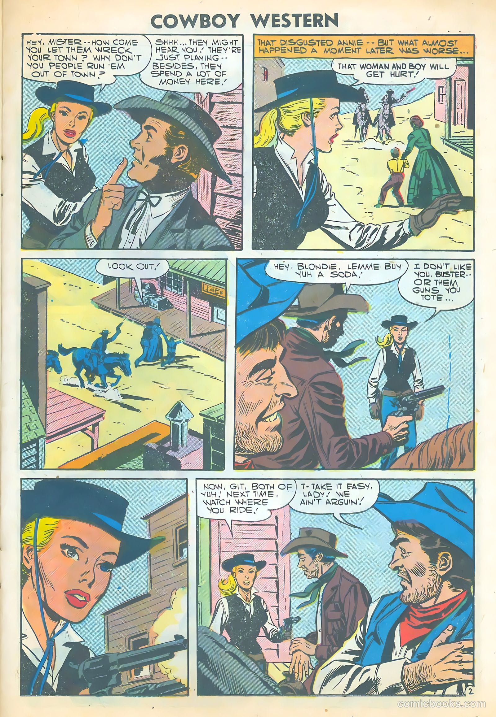 Cowboy Western #65 (1957) — page 23 of 36