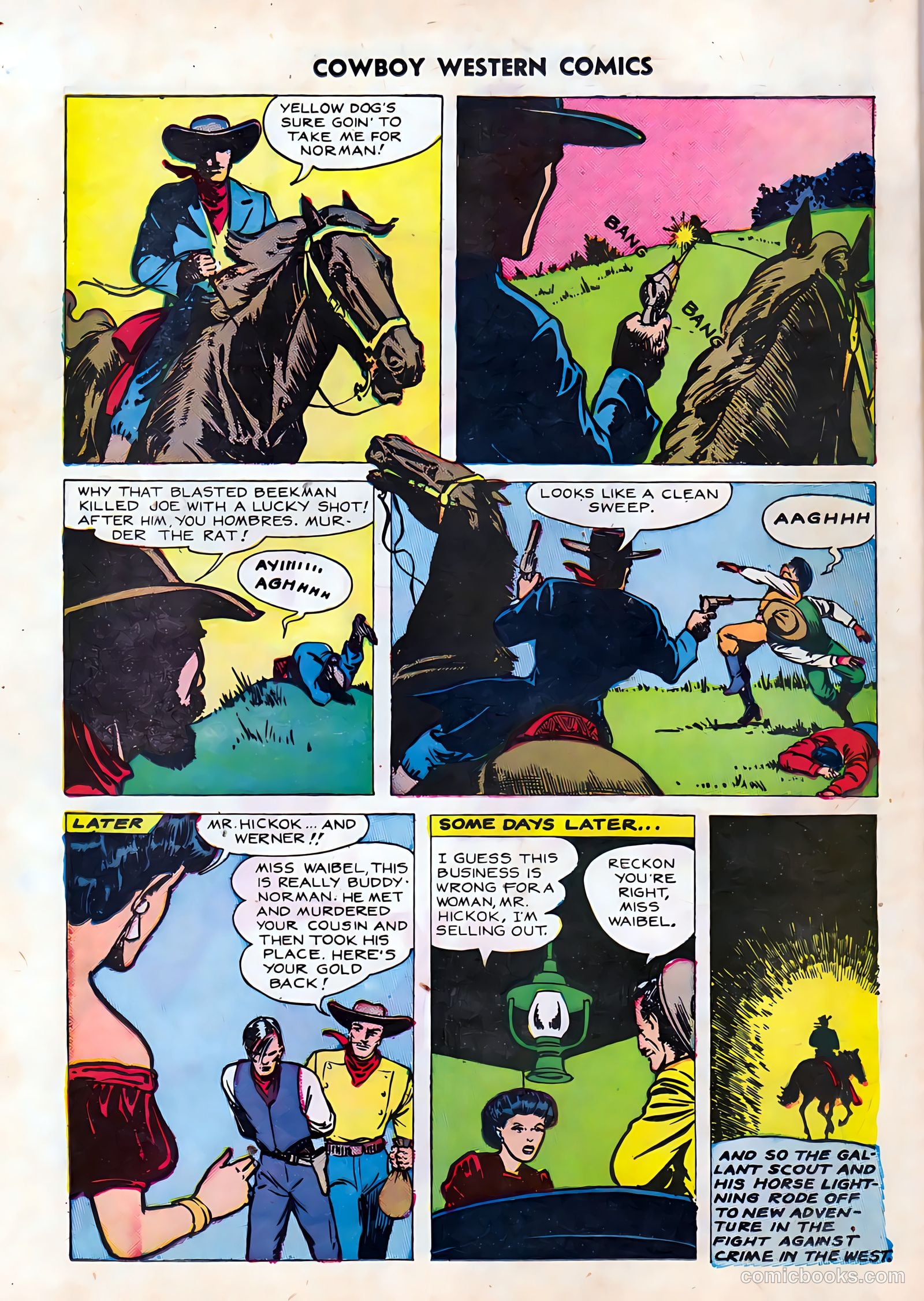 Cowboy Western Comics #23 (1949) — page 34 of 36