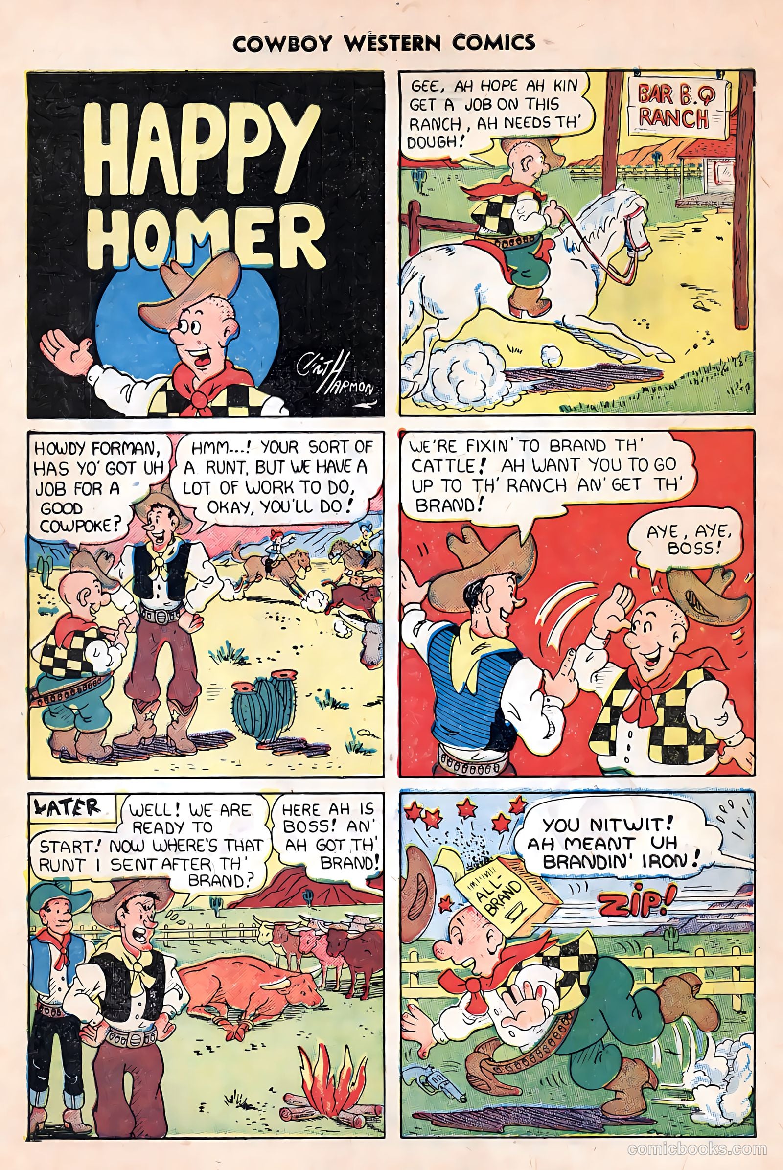 Cowboy Western Comics #25 (1949) — page 34 of 36