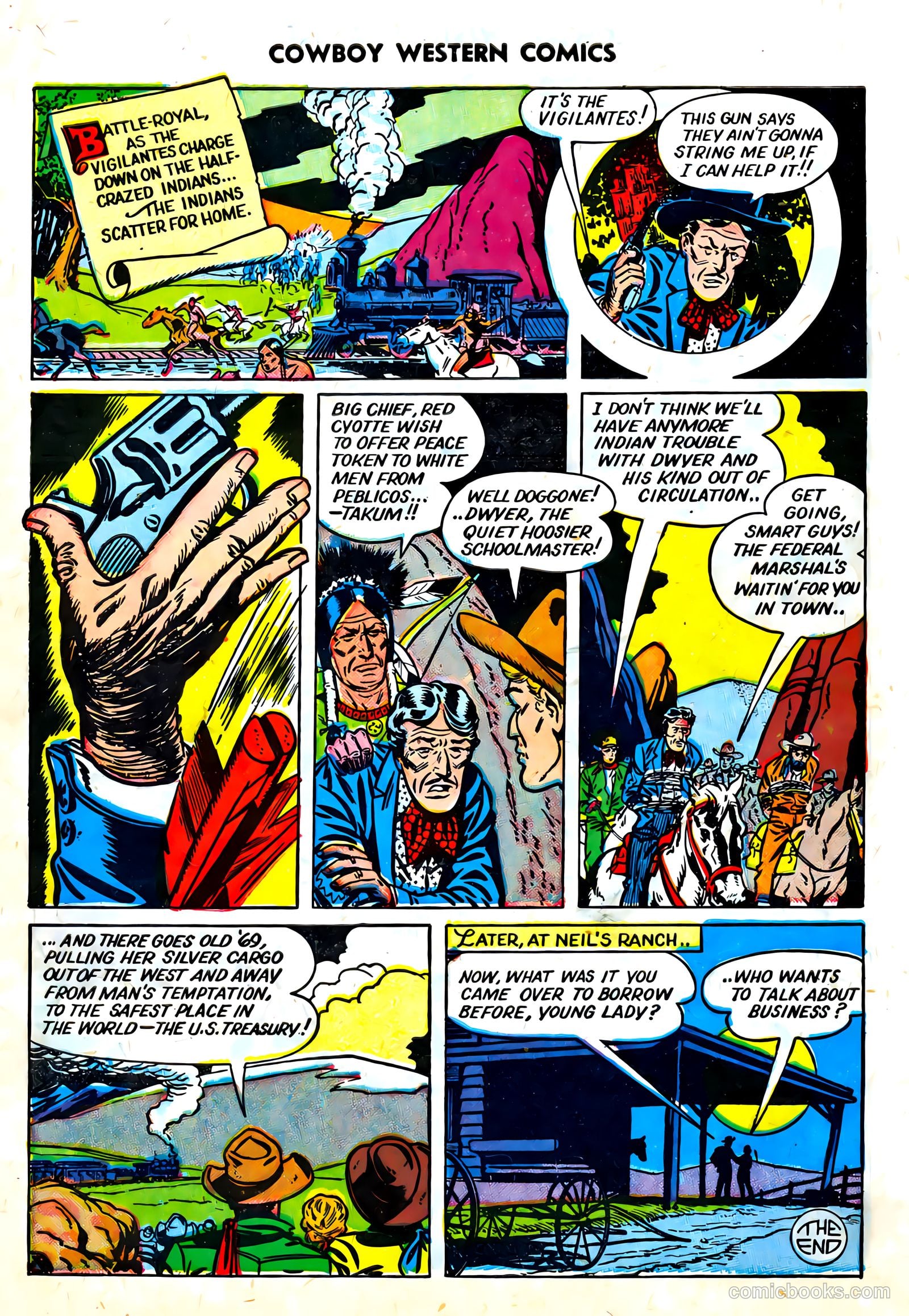 Cowboy Western Comics #26 (1950) — page 34 of 36