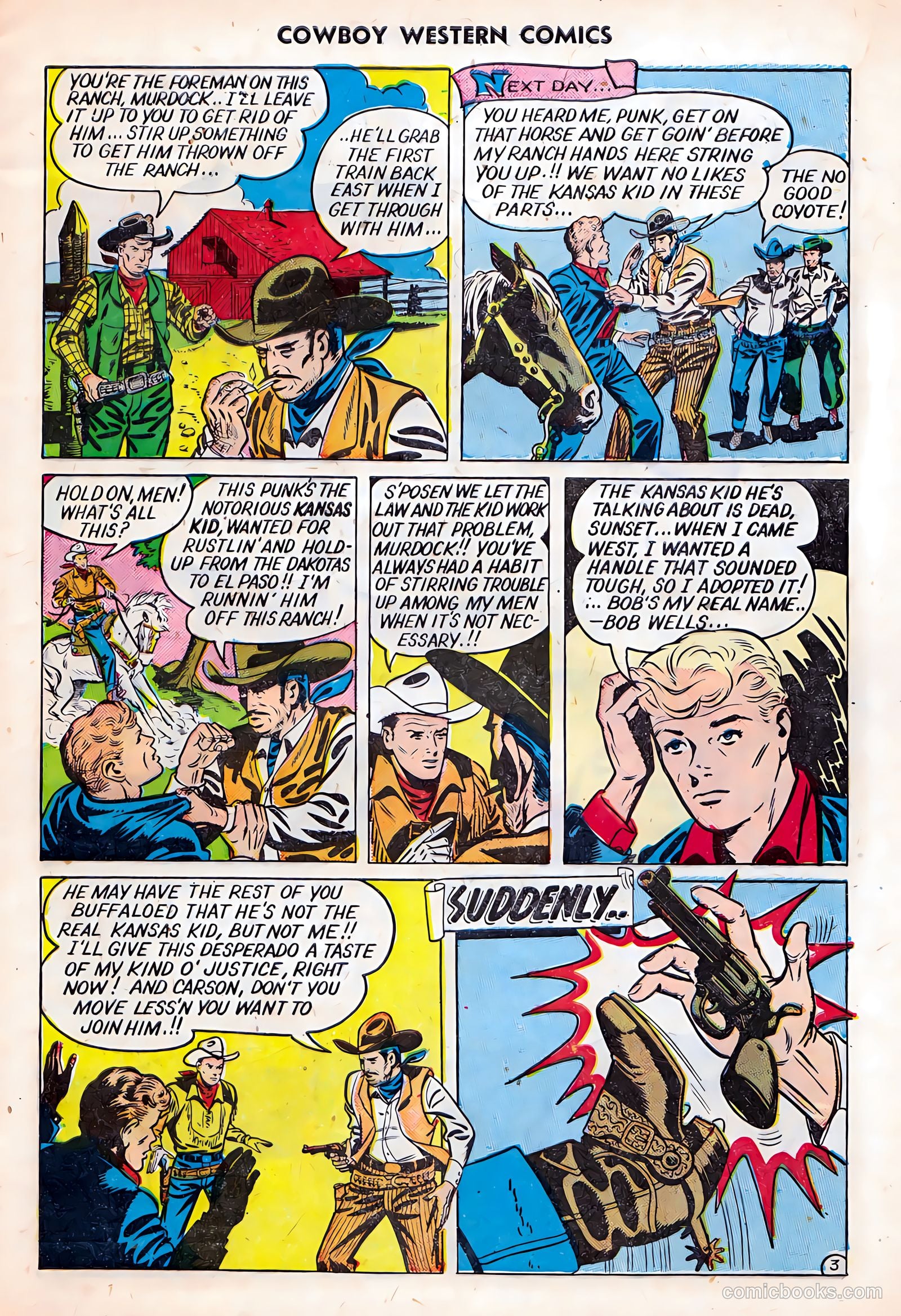 Cowboy Western Comics #27 (1950) — page 5 of 36