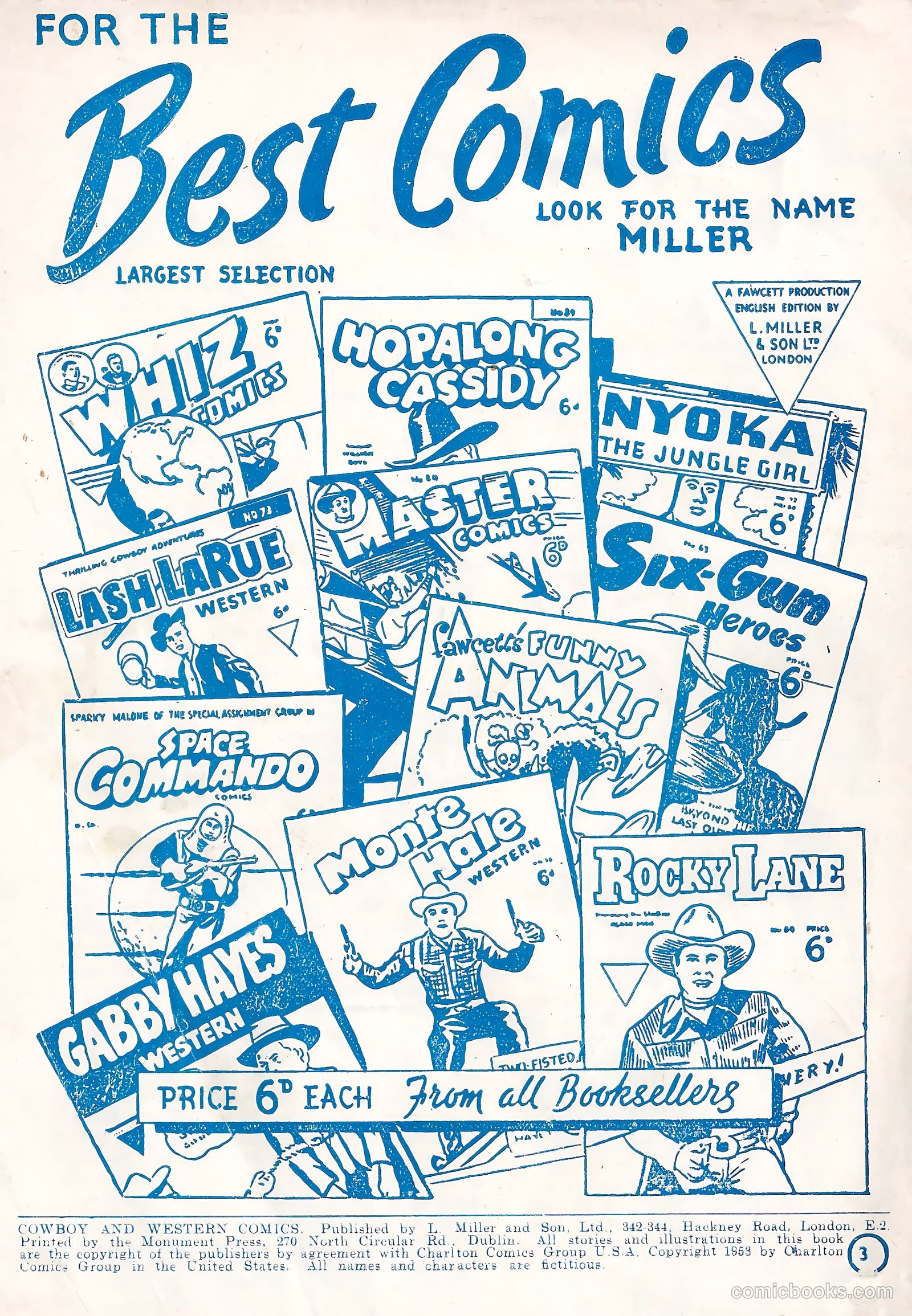 Cowboy Western Comics #3 (1956) — page 28 of 28