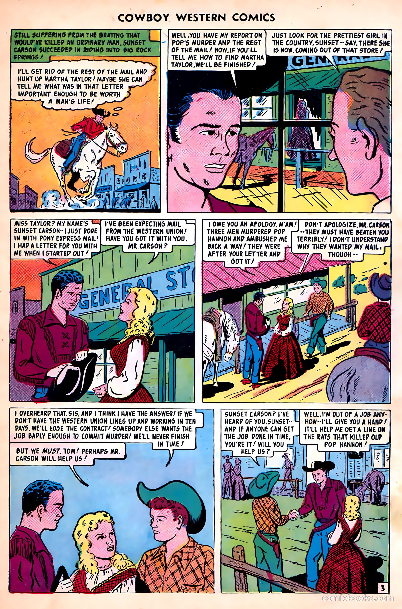 Cowboy Western Comics #30 (1950) — page 5 of 36