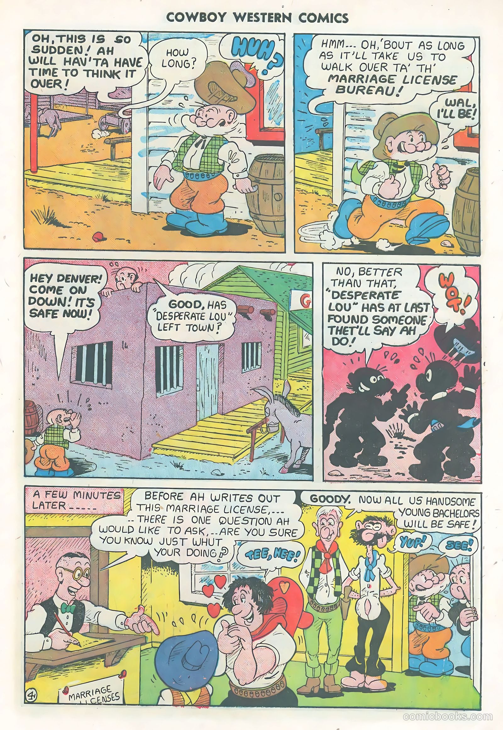 Cowboy Western Comics #31 (1951) — page 29 of 36