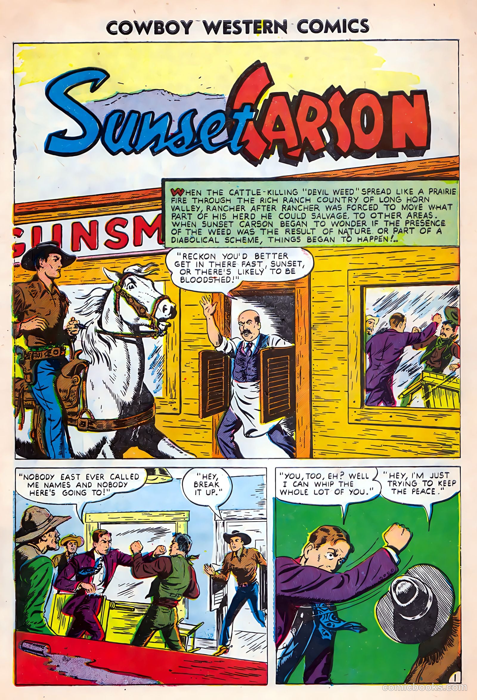 Cowboy Western Comics #35 (1951) — page 3 of 36