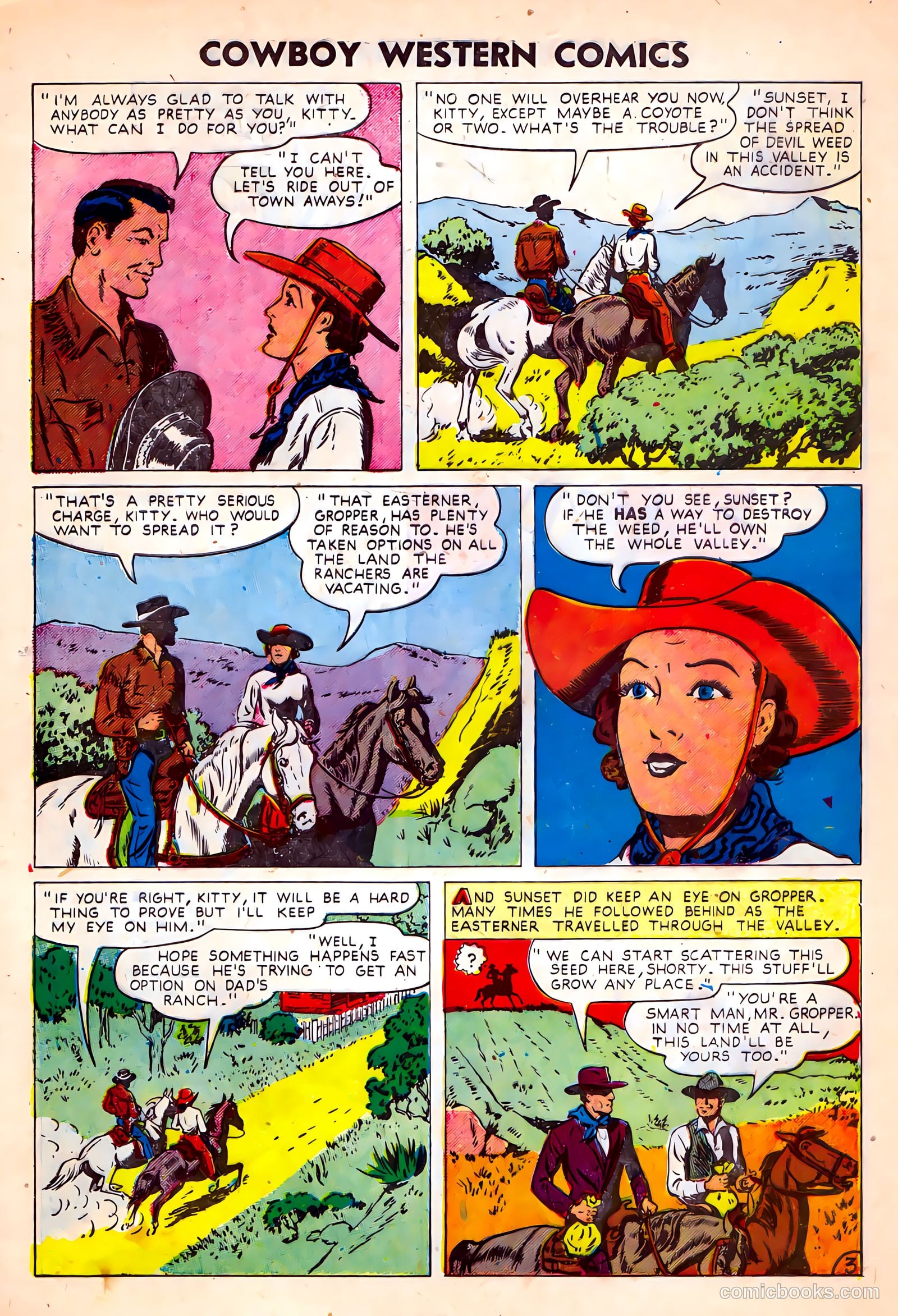 Cowboy Western Comics #35 (1951) — page 5 of 36