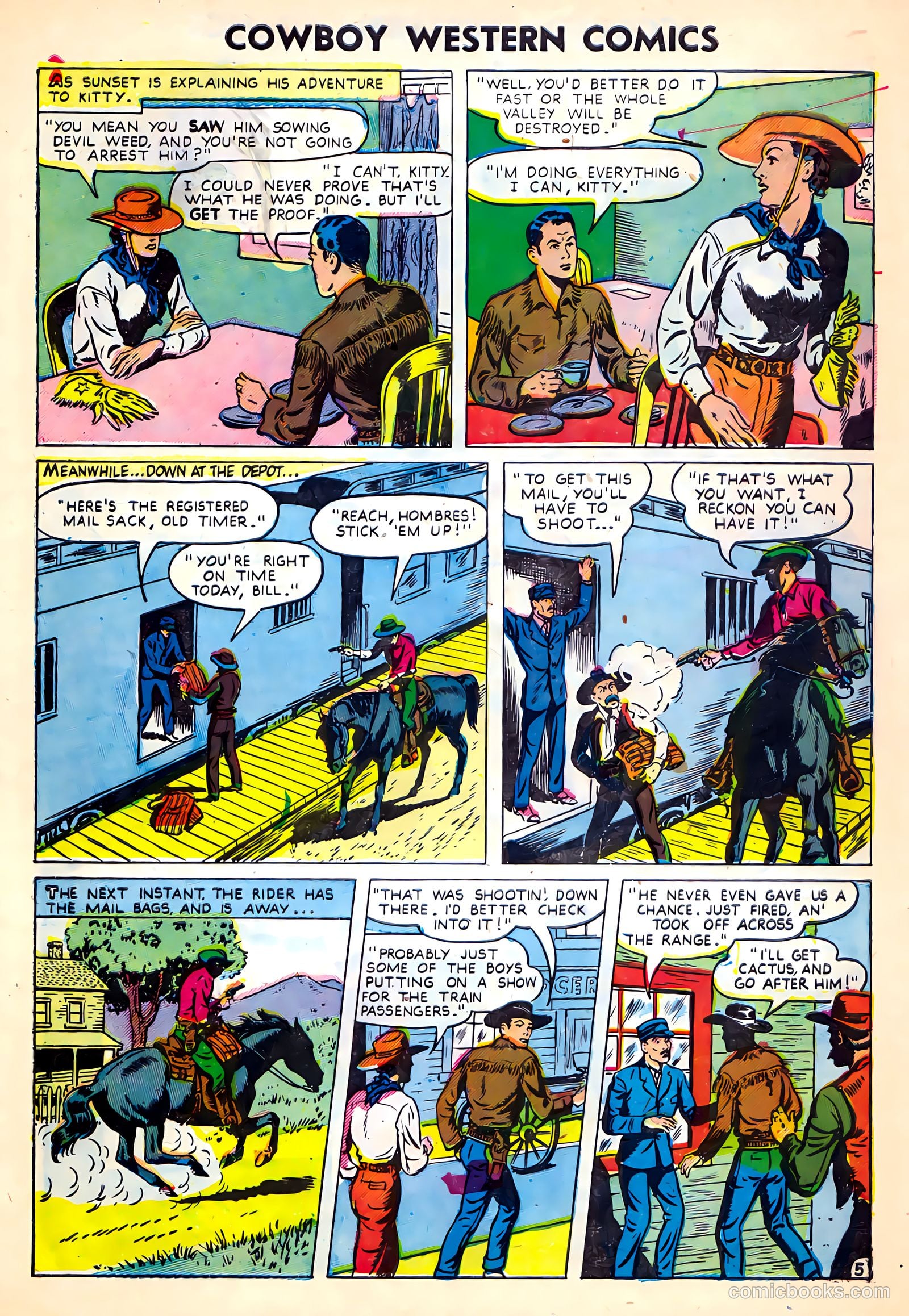 Cowboy Western Comics #35 (1951) — page 7 of 36