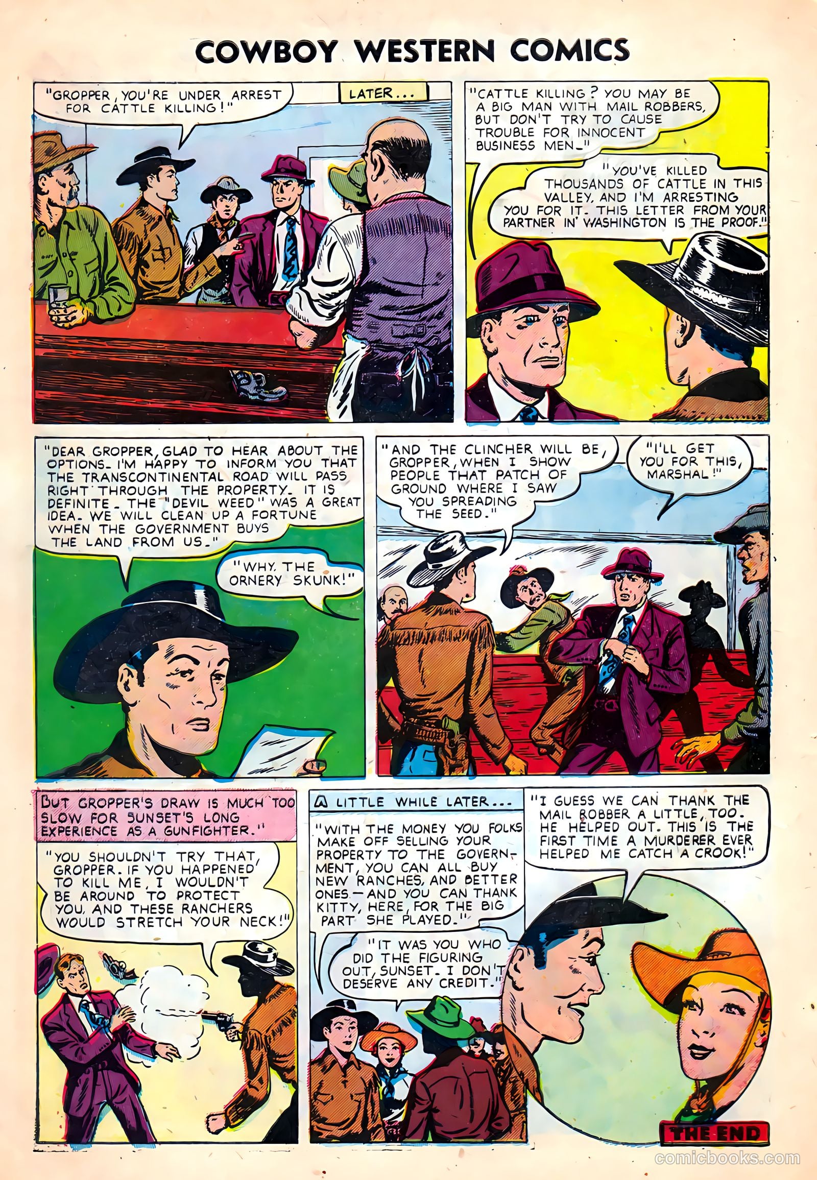 Cowboy Western Comics #35 (1951) — page 10 of 36