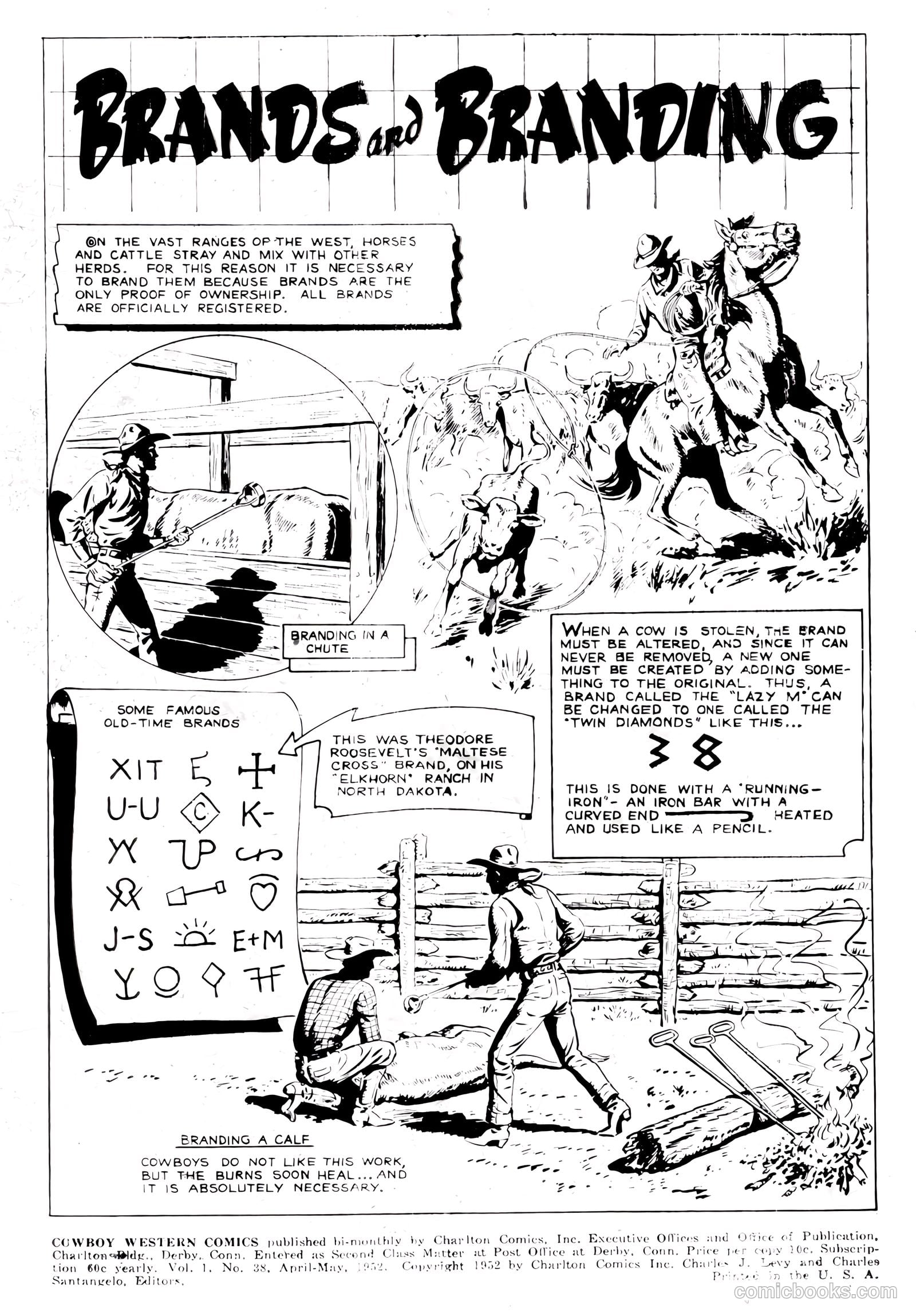 Cowboy Western Comics #38 (1952) — page 2 of 36