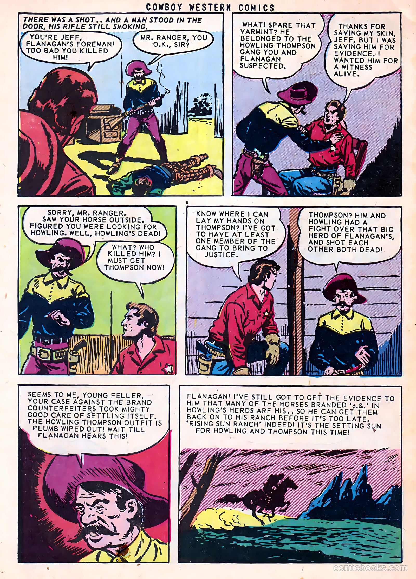 Cowboy Western Comics #38 (1952) — page 34 of 36