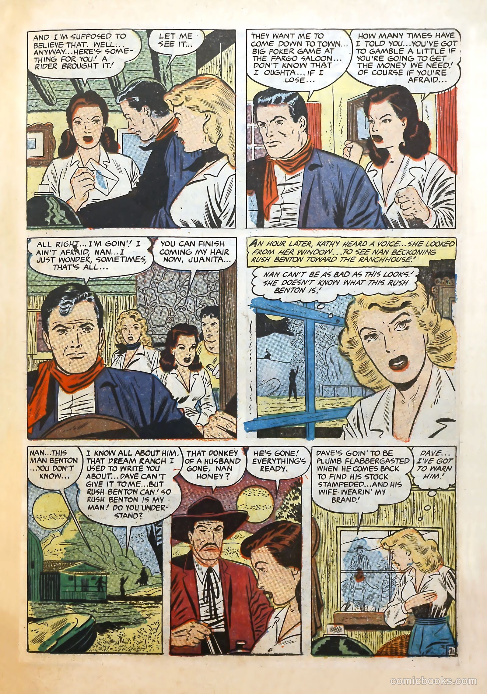 Cowgirl Romances #10 (1952) — page 15 of 36