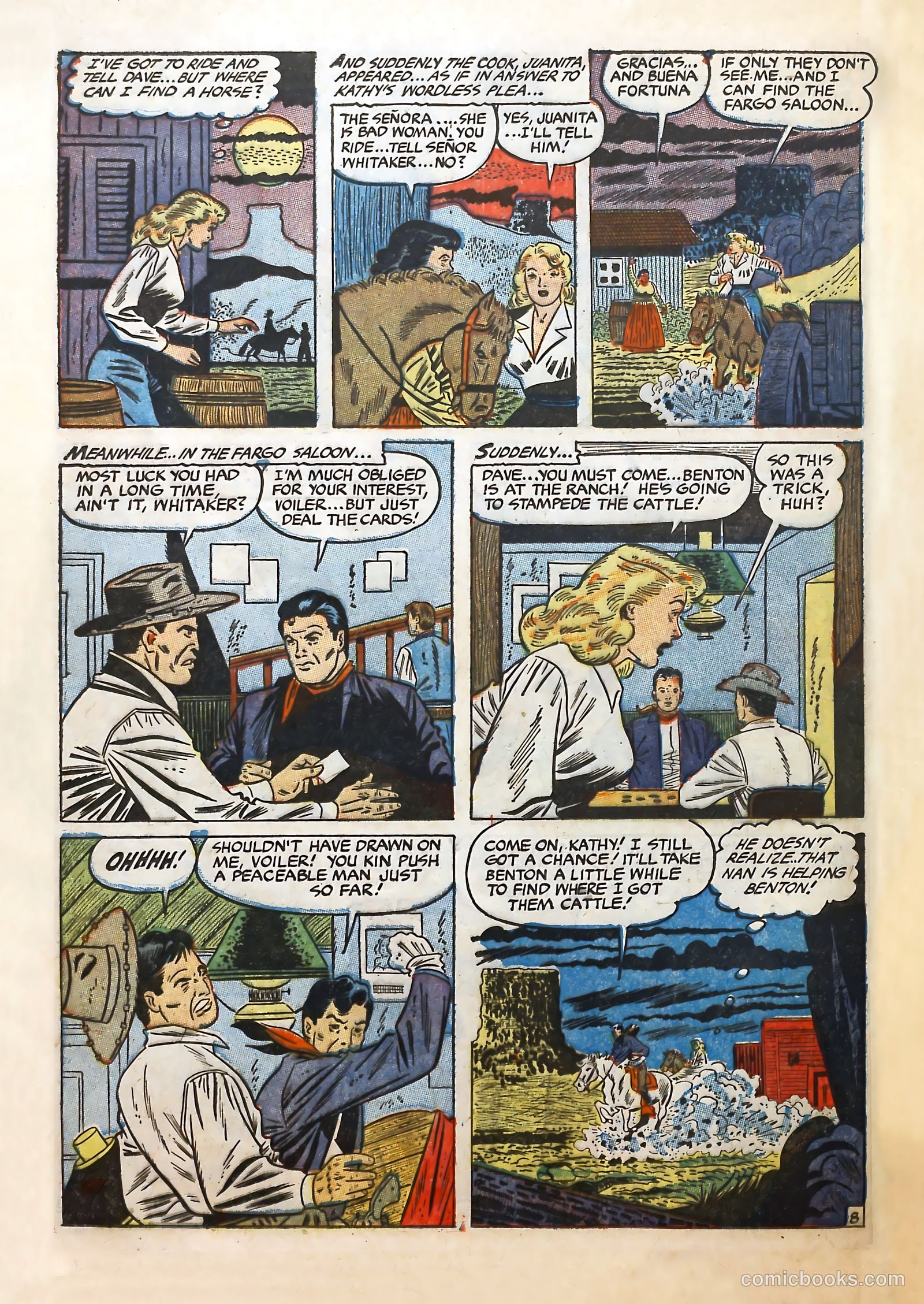 Cowgirl Romances #10 (1952) — page 16 of 36