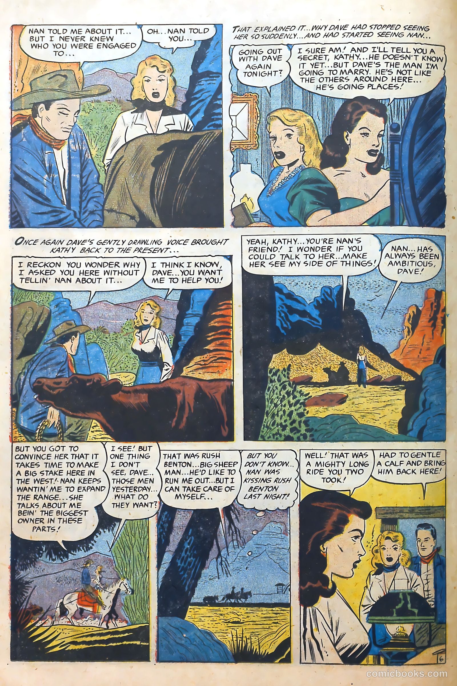 Cowgirl Romances #10 (1952) — page 14 of 36
