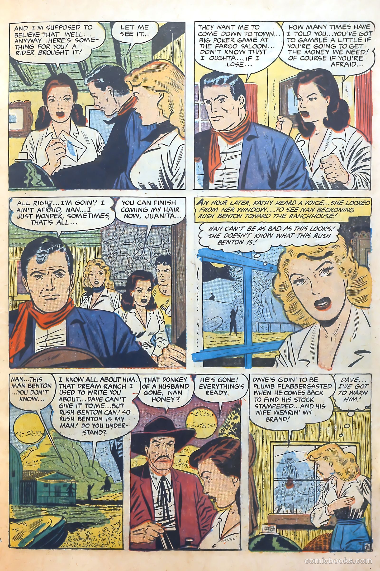 Cowgirl Romances #10 (1952) — page 15 of 36