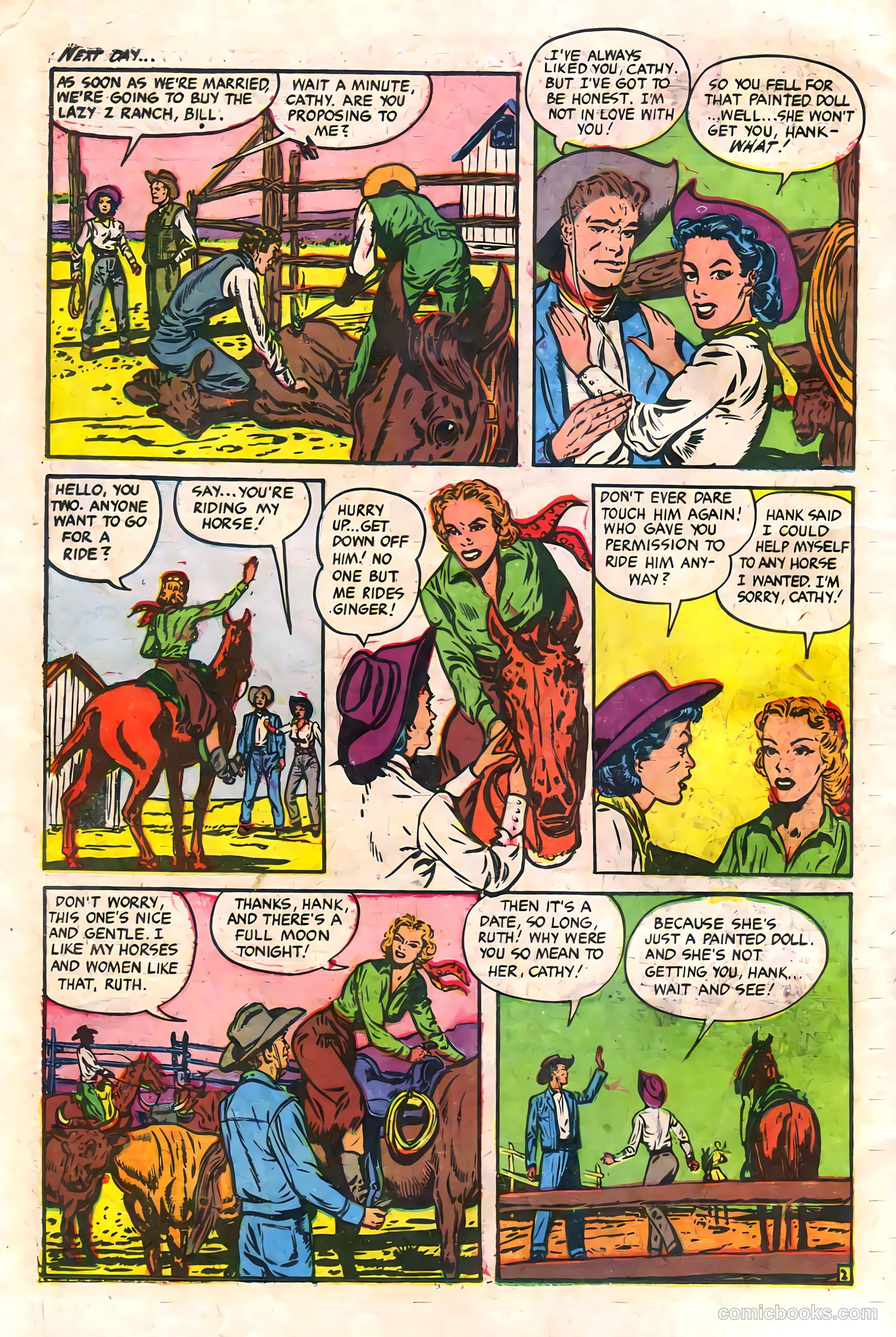 Cowgirl Romances #11 (1952) — page 22 of 36