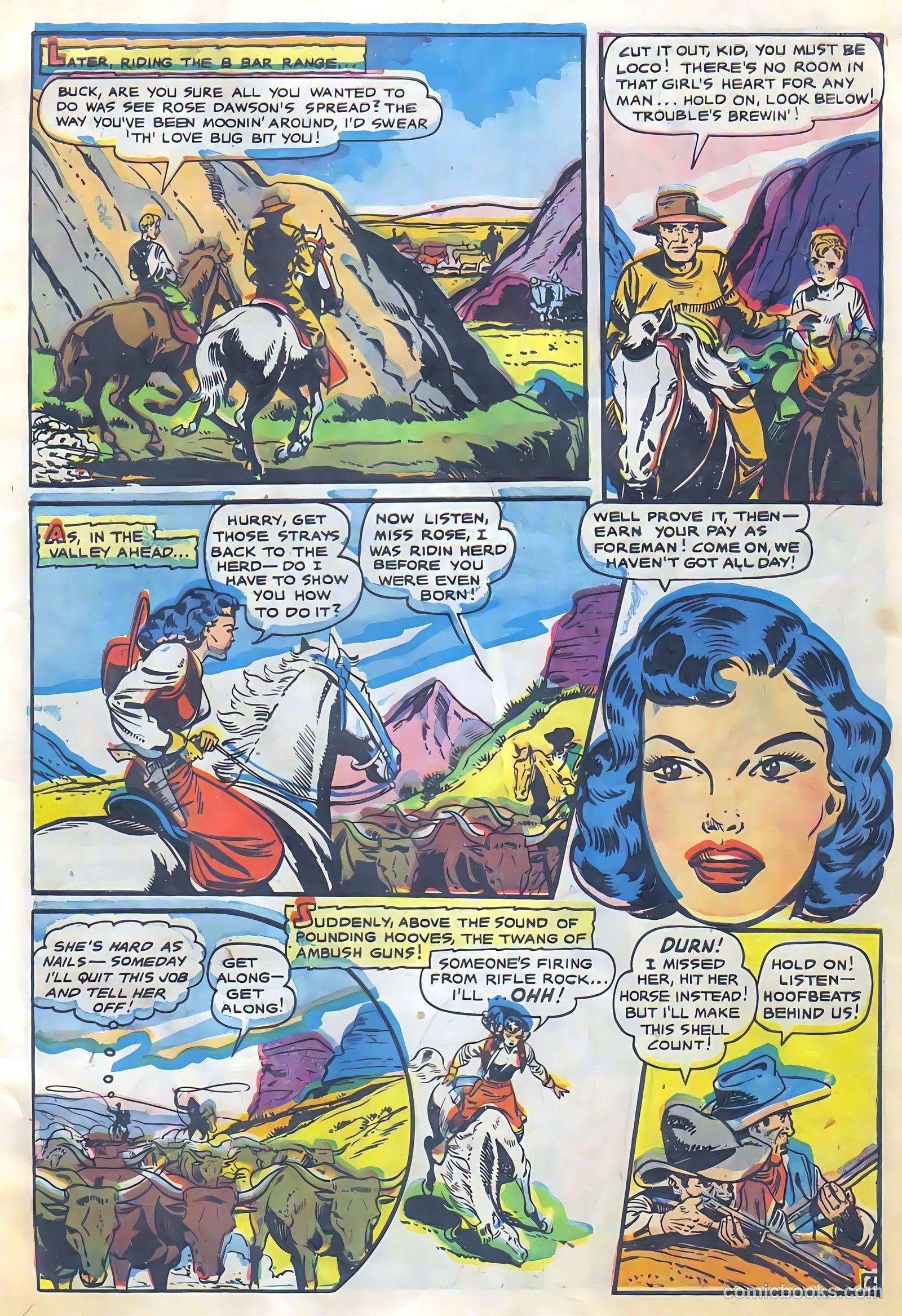 Cowgirl Romances #6 (1951) — page 7 of 36