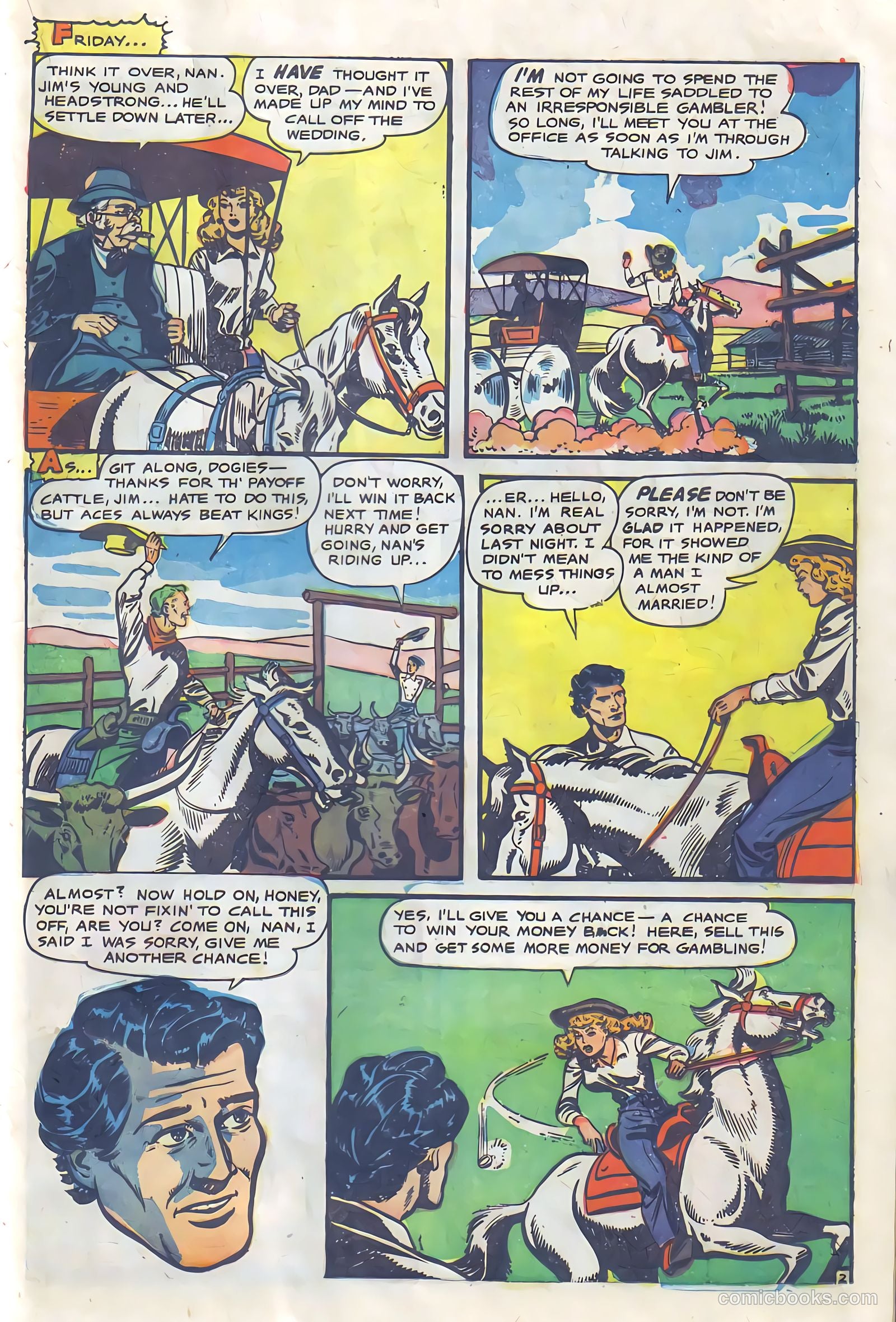 Cowgirl Romances #6 (1951) — page 21 of 36