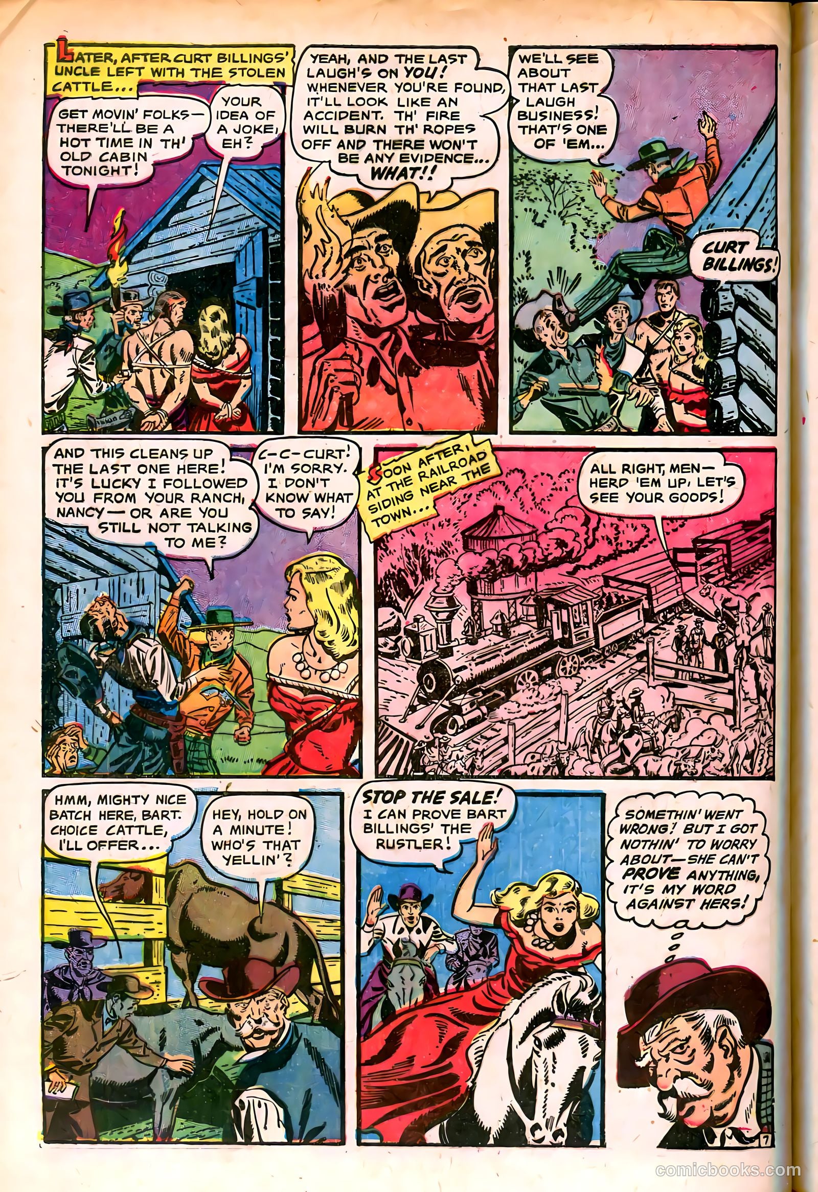Cowgirl Romances #7 (1951) — page 32 of 36