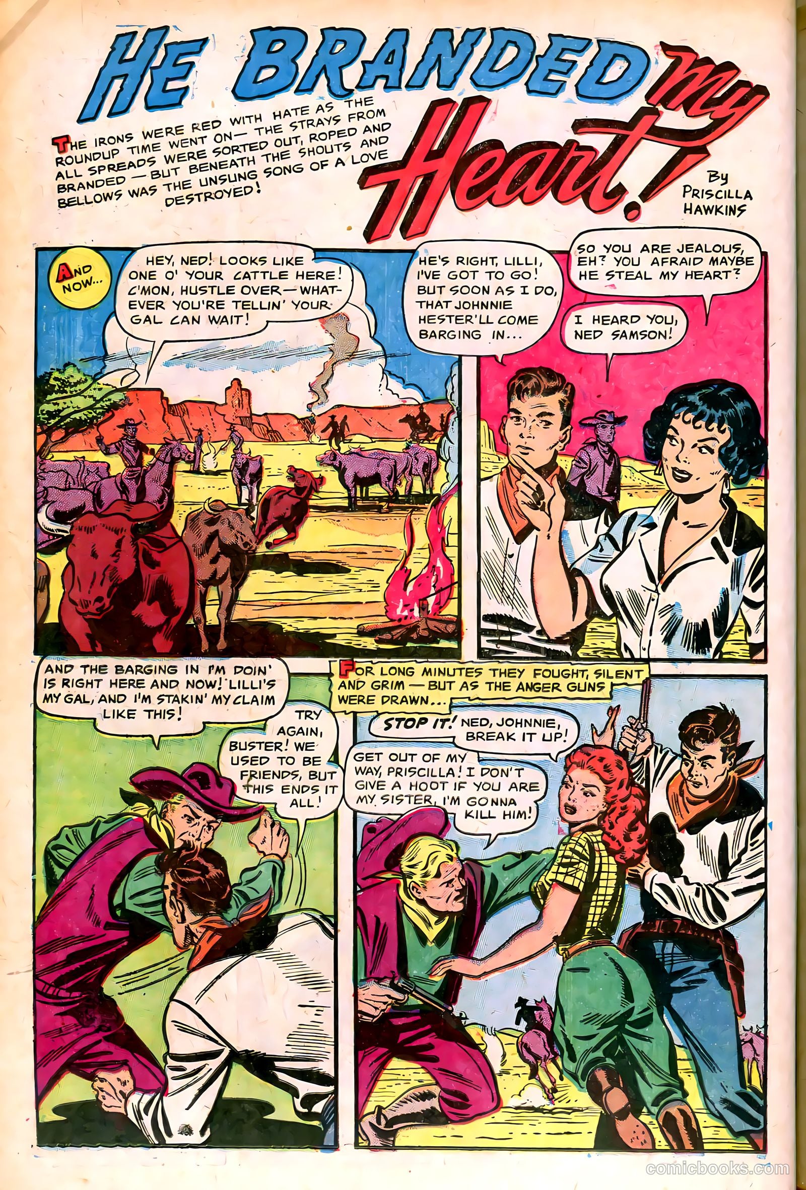 Cowgirl Romances #7 (1951) — page 14 of 36