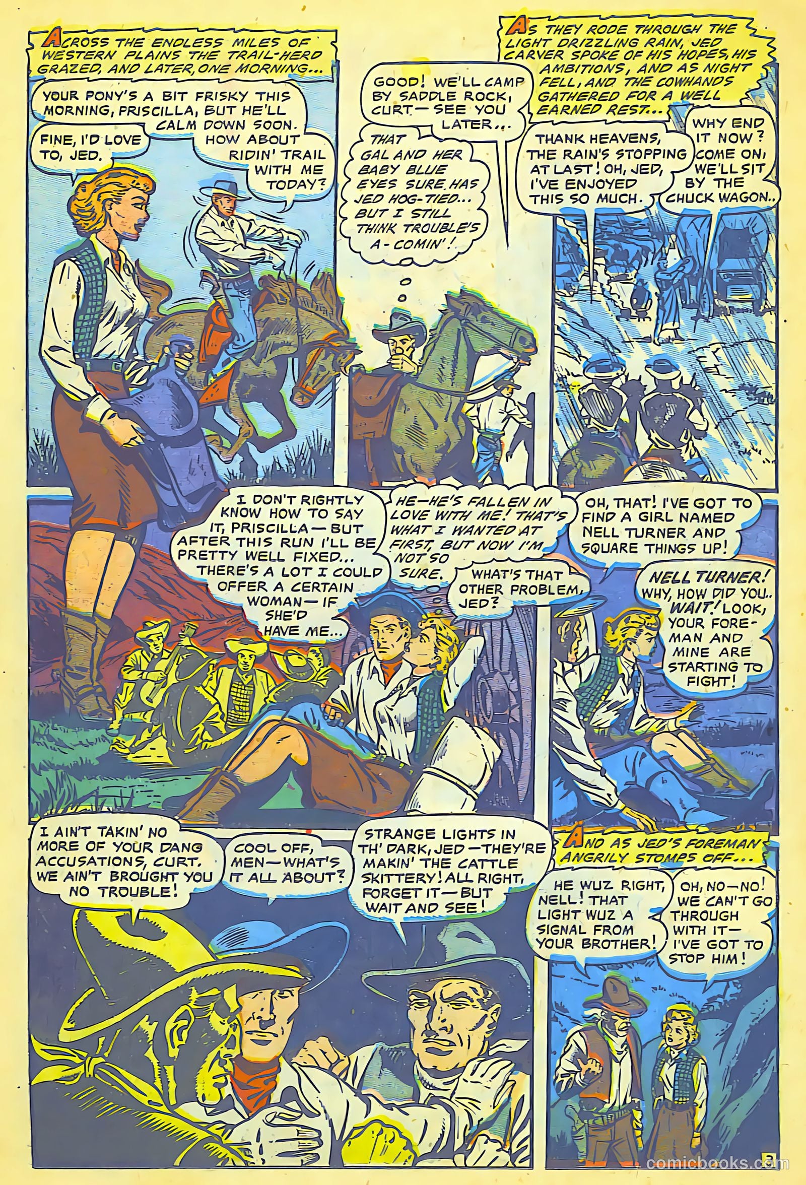 Cowgirl Romances #8 (1952) — page 22 of 36
