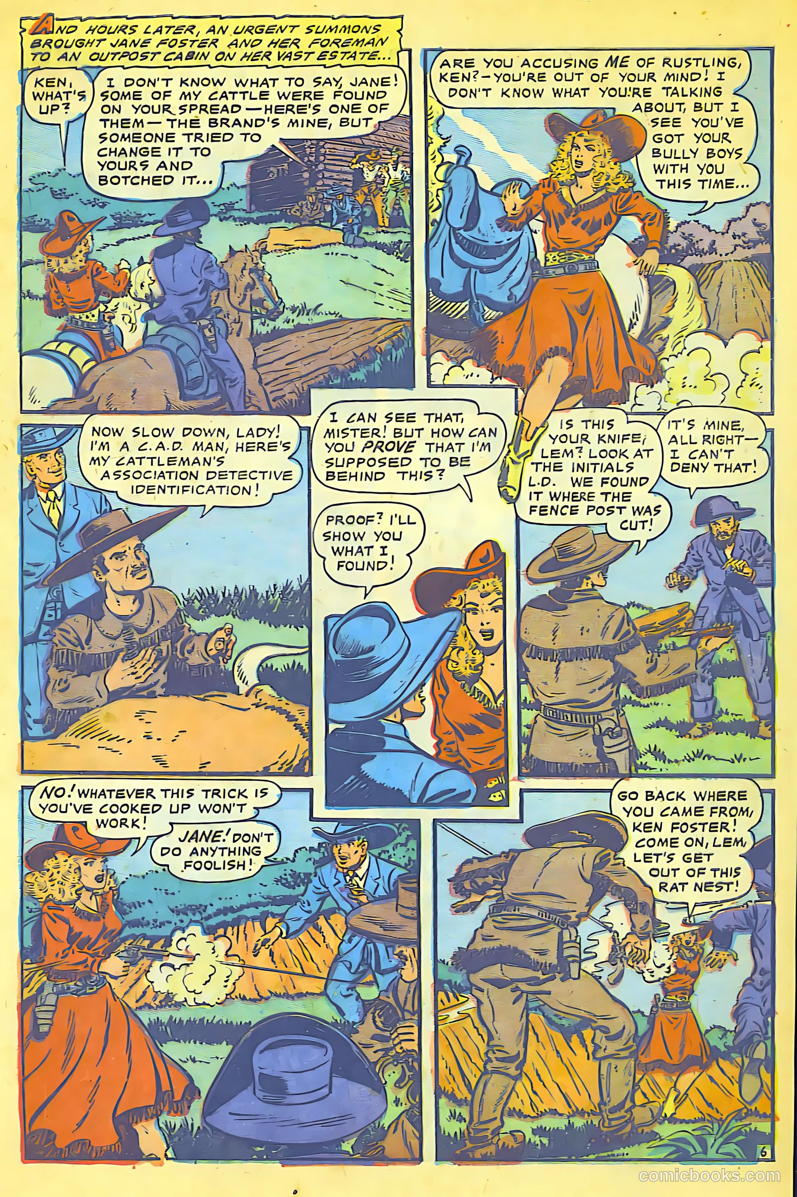 Cowgirl Romances #8 (1951) — page 7 of 29