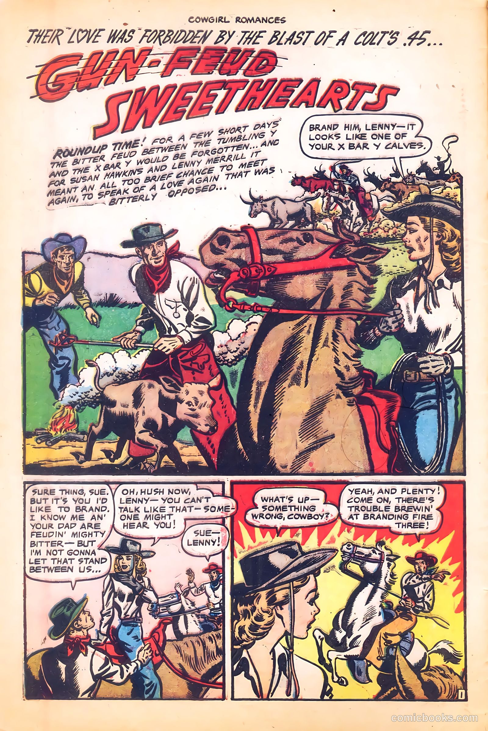 Cowgirl Romances #9 (1951) — page 4 of 36