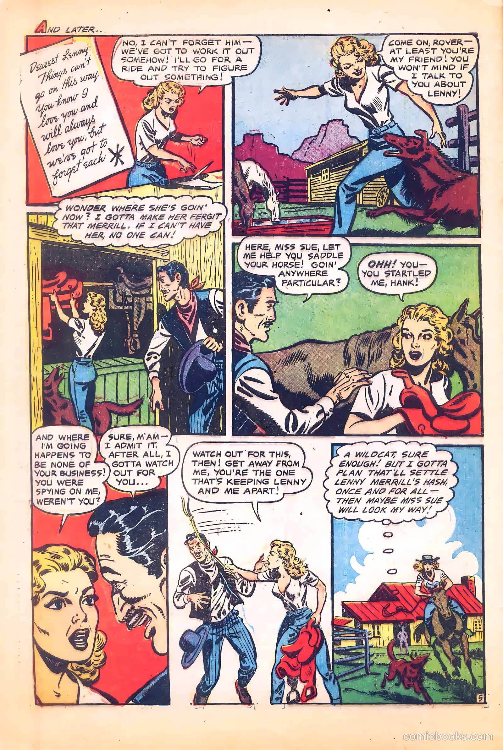 Cowgirl Romances #9 (1952) — page 8 of 36