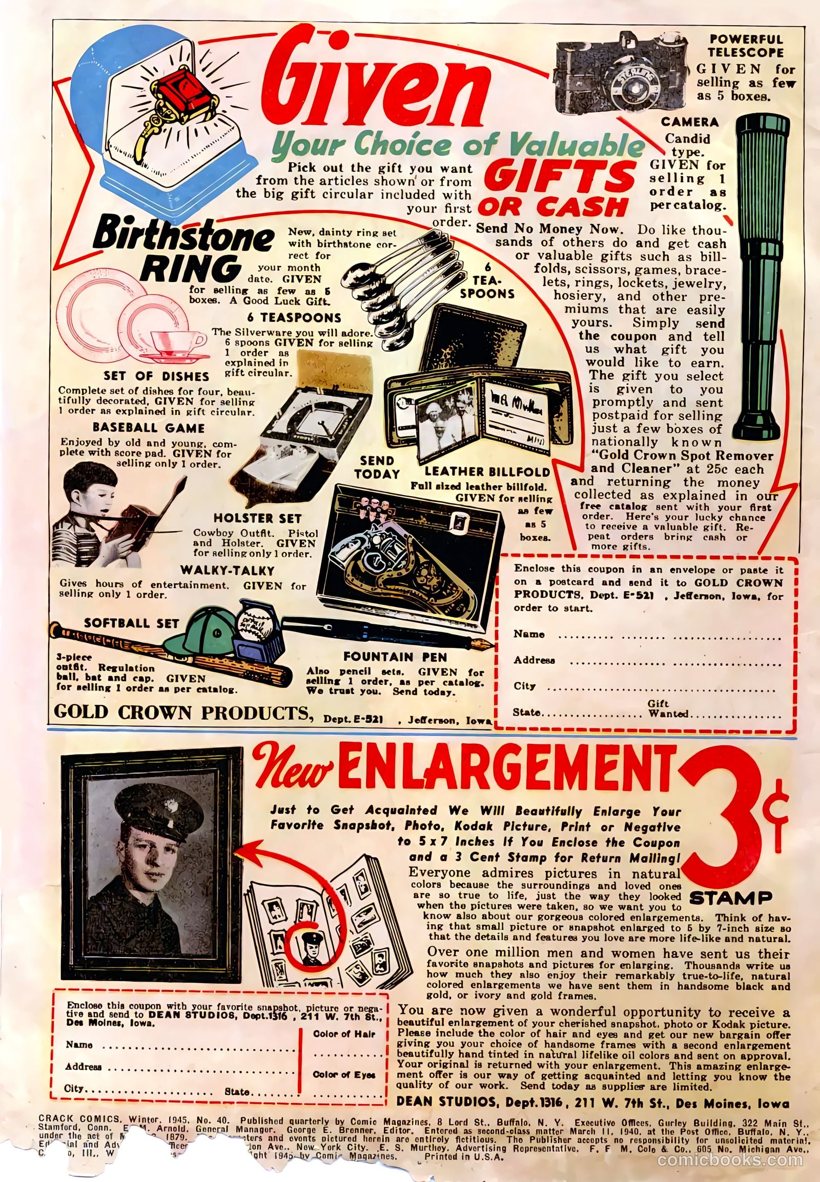 Crack Comics #40 (1945) — page 2 of 60