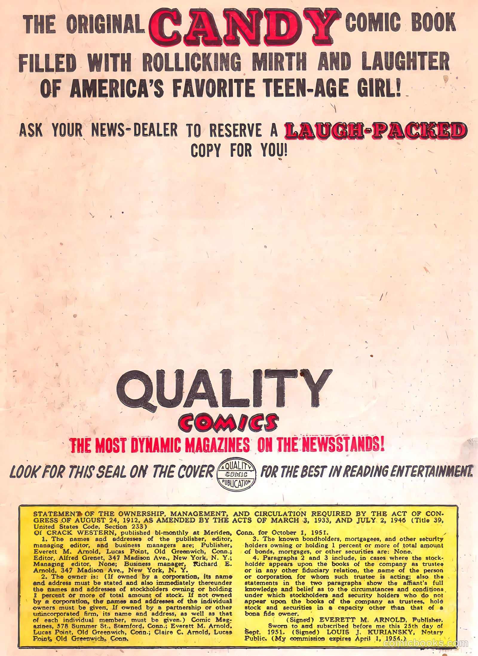 Crack Western #77 (1952) — page 25 of 36