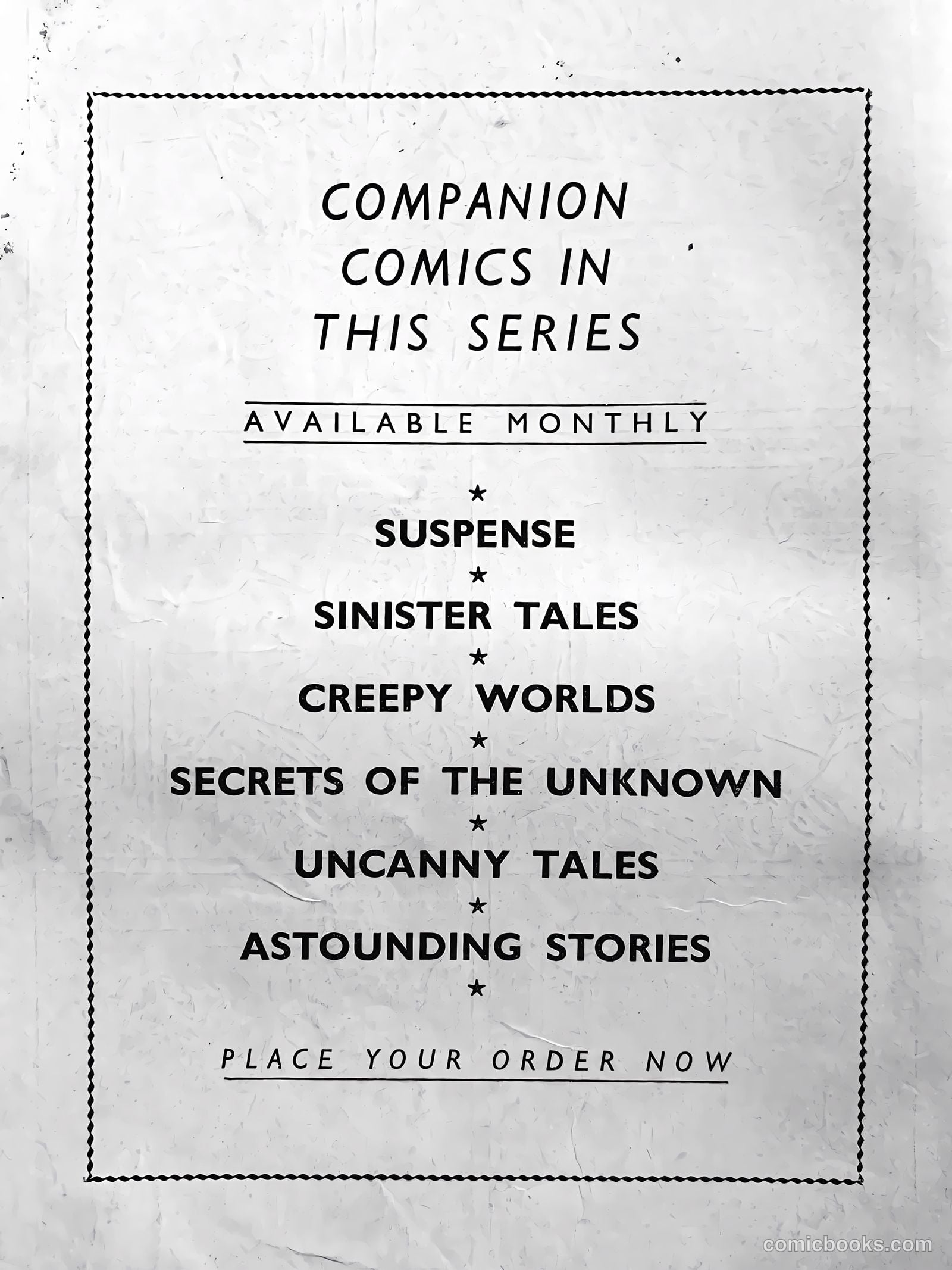 Creepy Worlds #58 — page 60 of 60