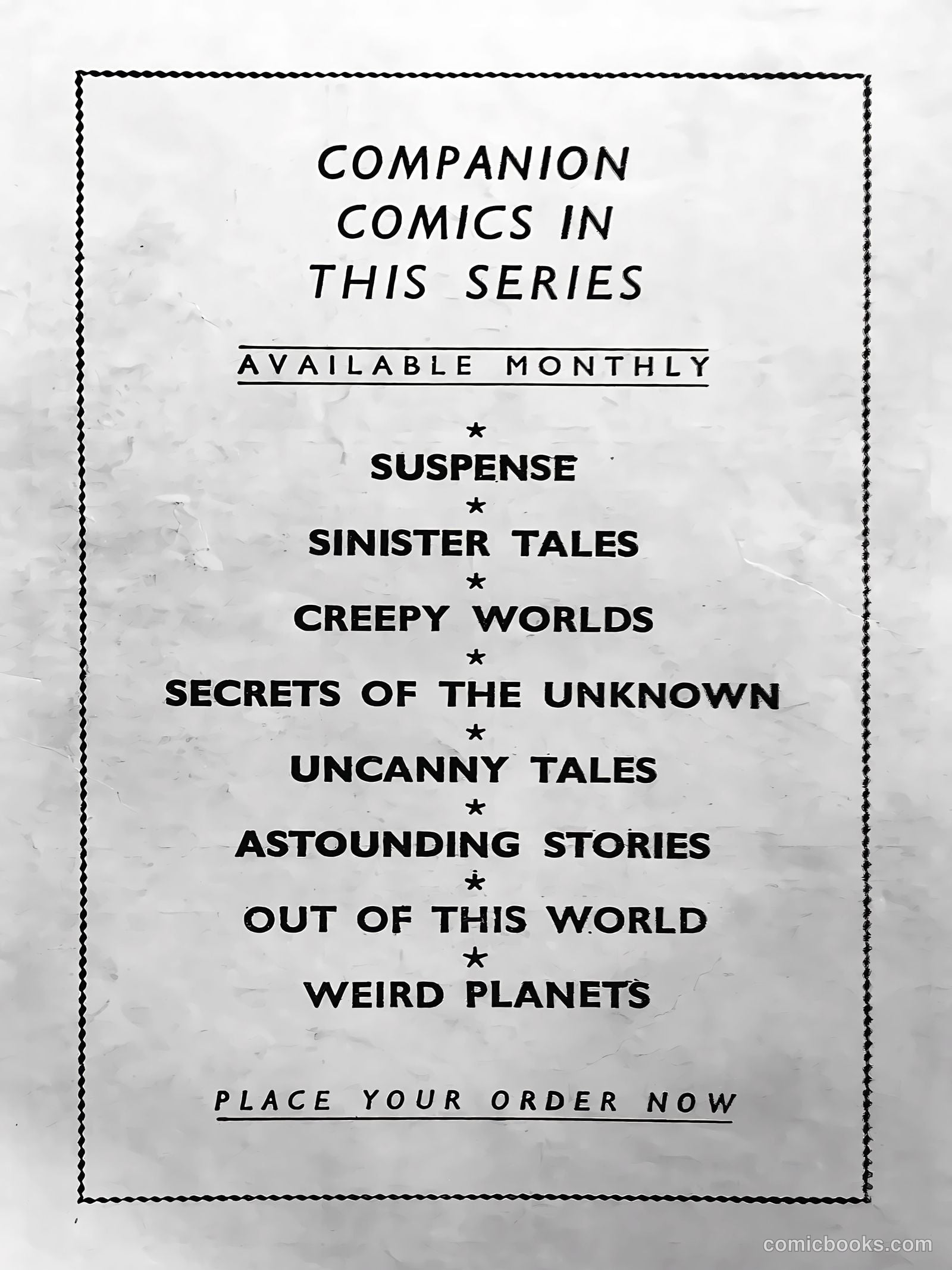 Creepy Worlds #61 — page 59 of 59