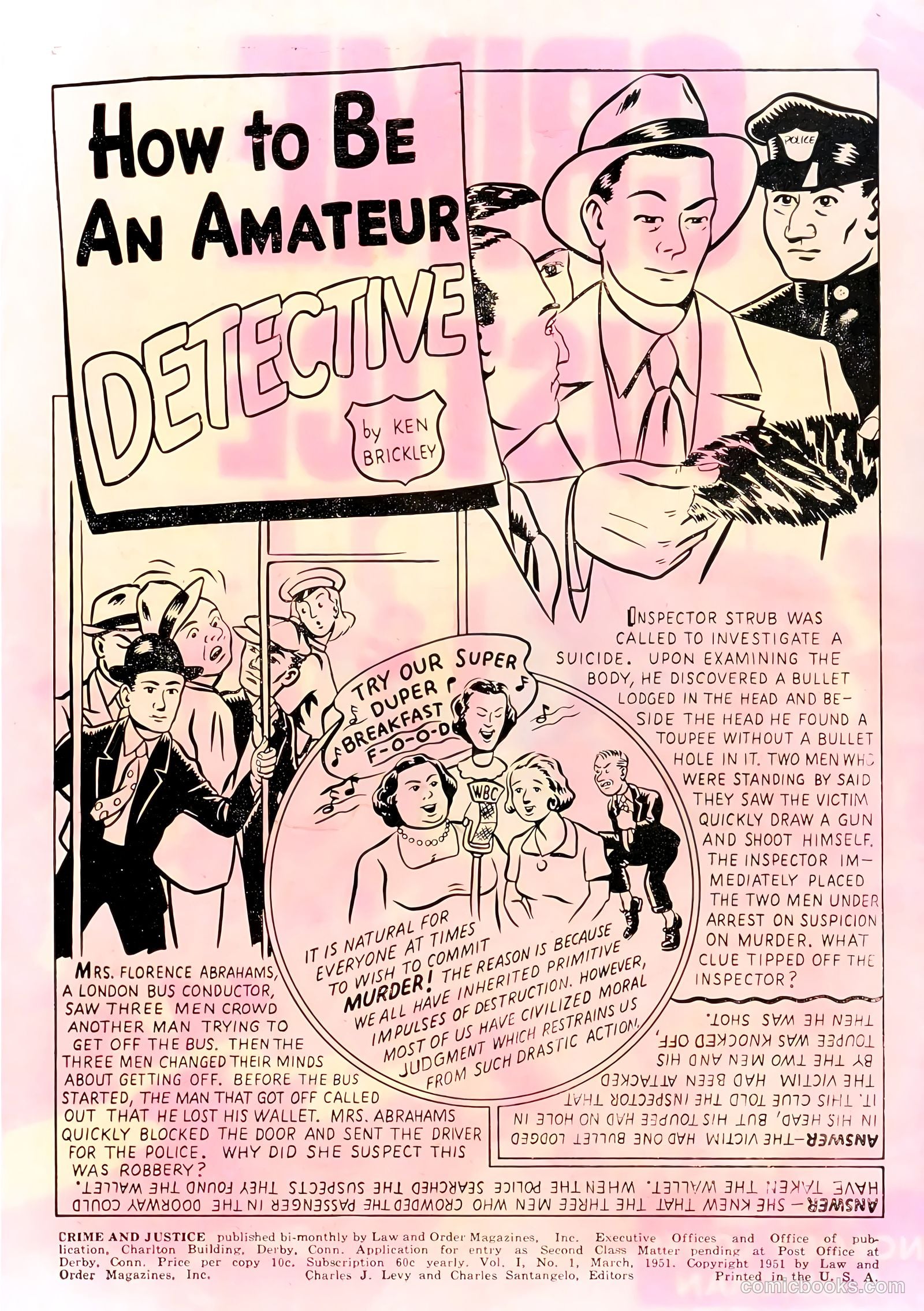 Crime and Justice #1 (1951) — page 2 of 36