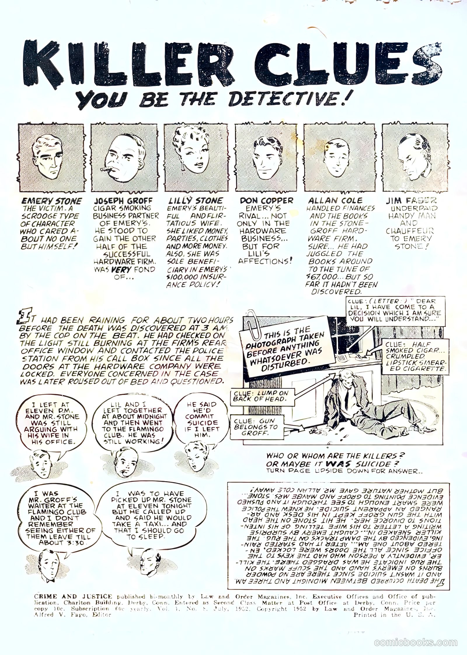 Crime and Justice #8 (1952) — page 2 of 36