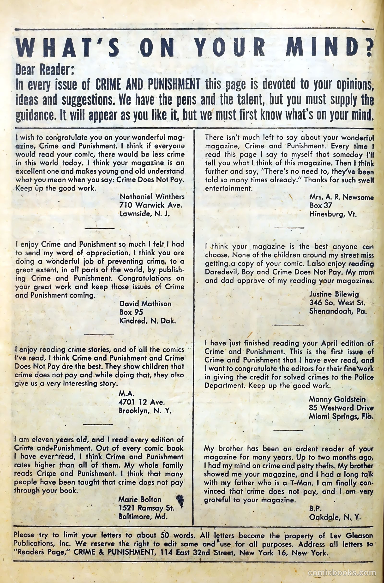 Crime and Punishment #31 (1950) — page 22 of 52