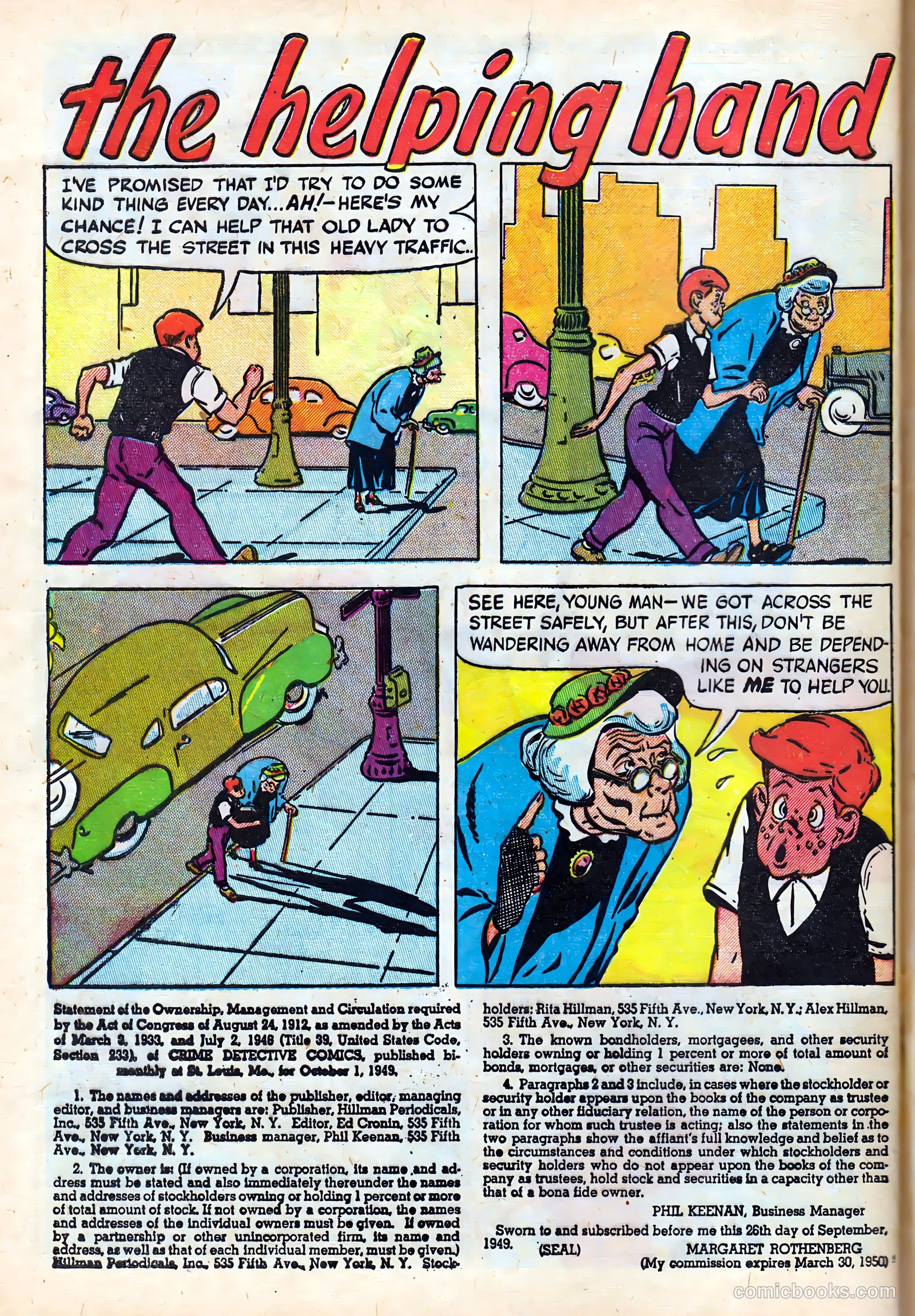 Crime Detective Comics #1 (1950) — page 40 of 52