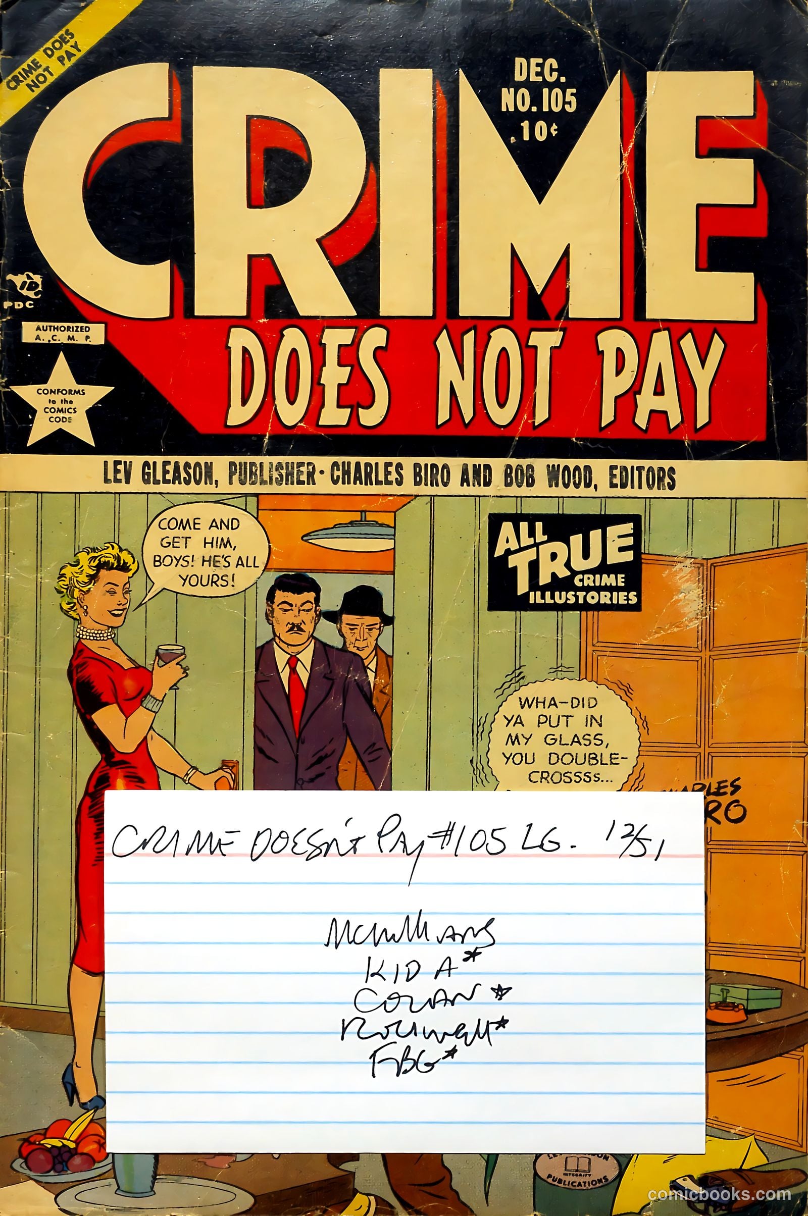 Crime Does Not Pay #105 (1951) — page 37 of 37