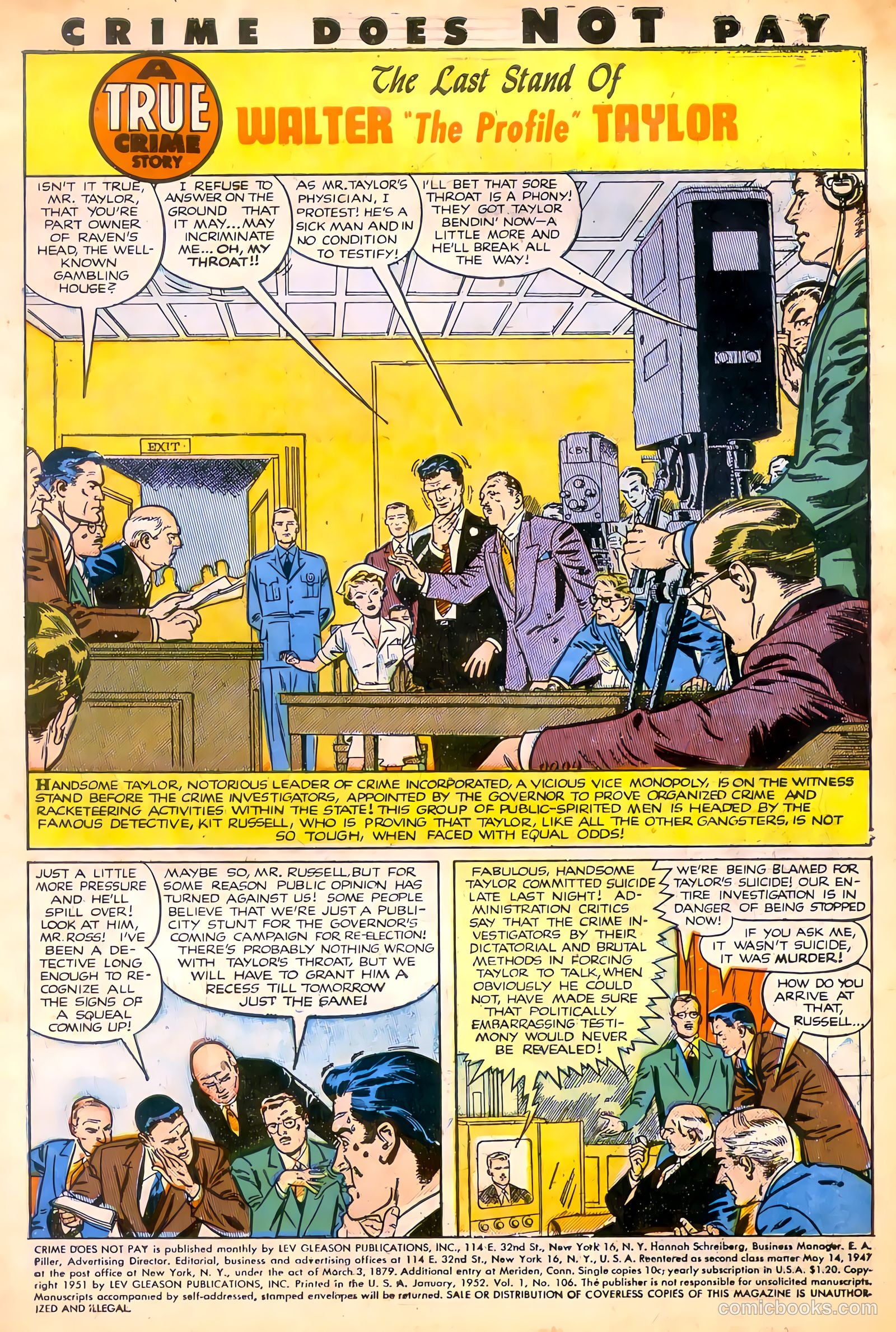 Crime Does Not Pay #106 (1952) — page 2 of 34