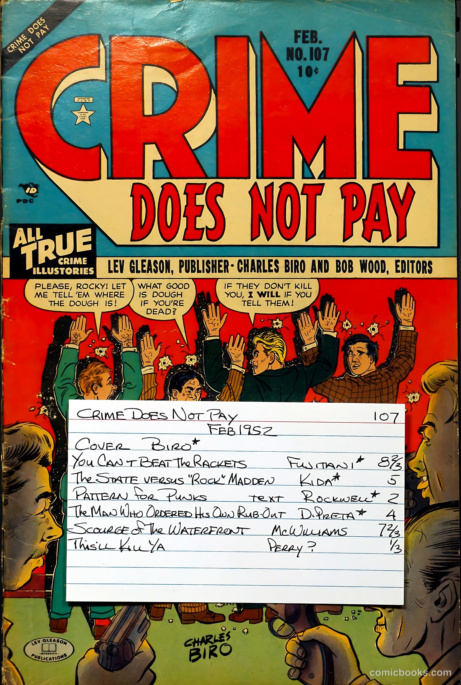 Crime Does Not Pay #107 (1952) — page 37 of 37