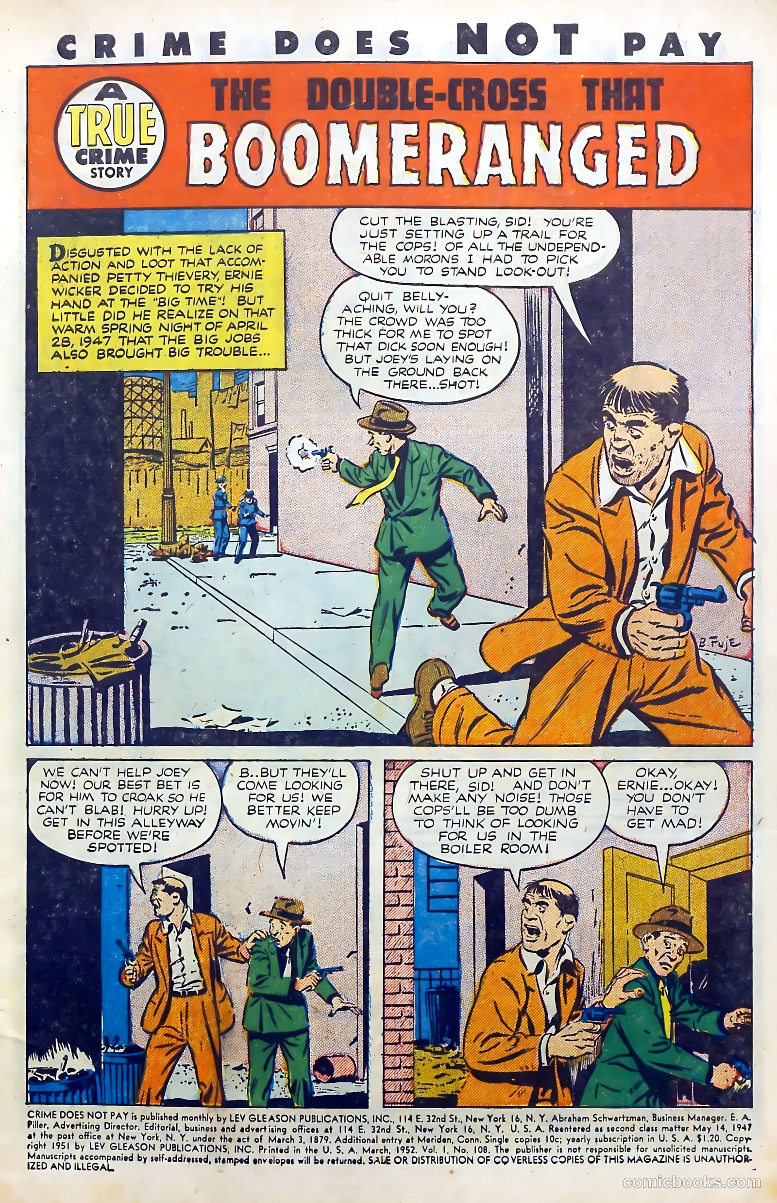 Crime Does Not Pay #108 (1952) — page 3 of 37
