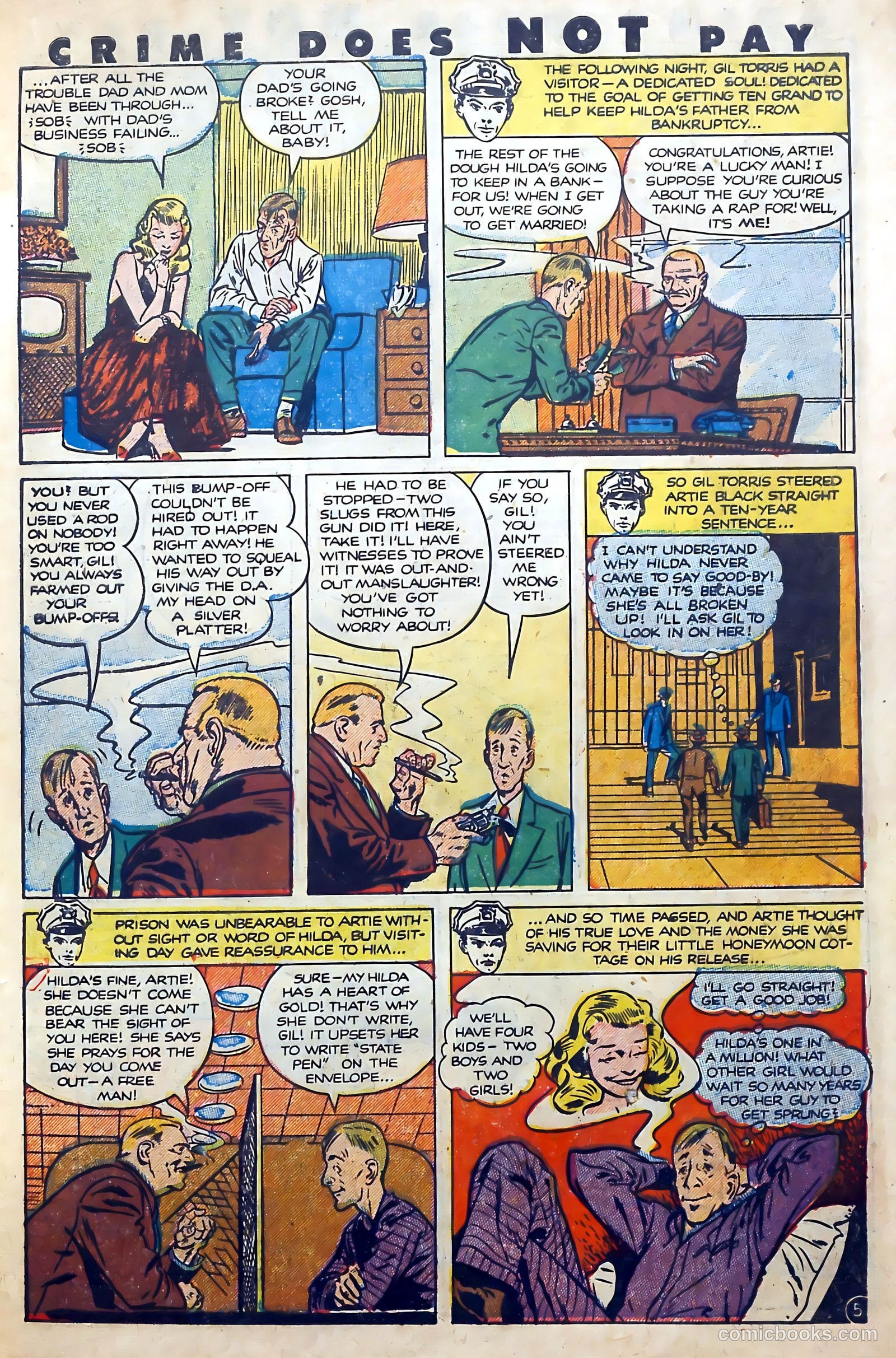 Crime Does Not Pay #110 (1952) — page 7 of 36
