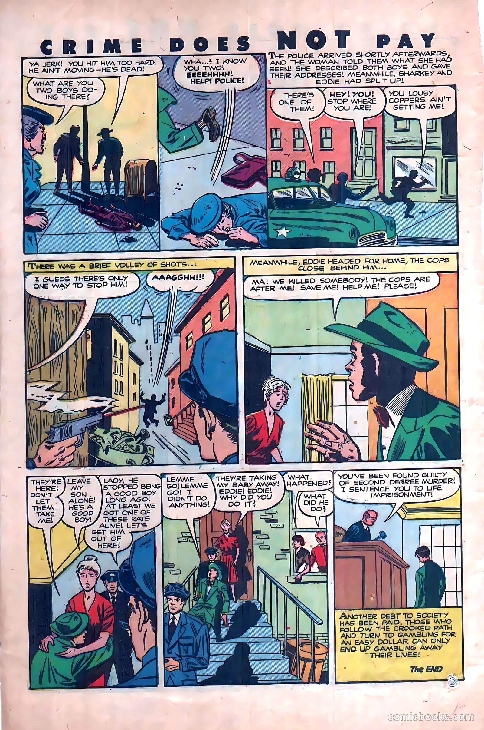 Crime Does Not Pay #112 (1952) — page 32 of 36